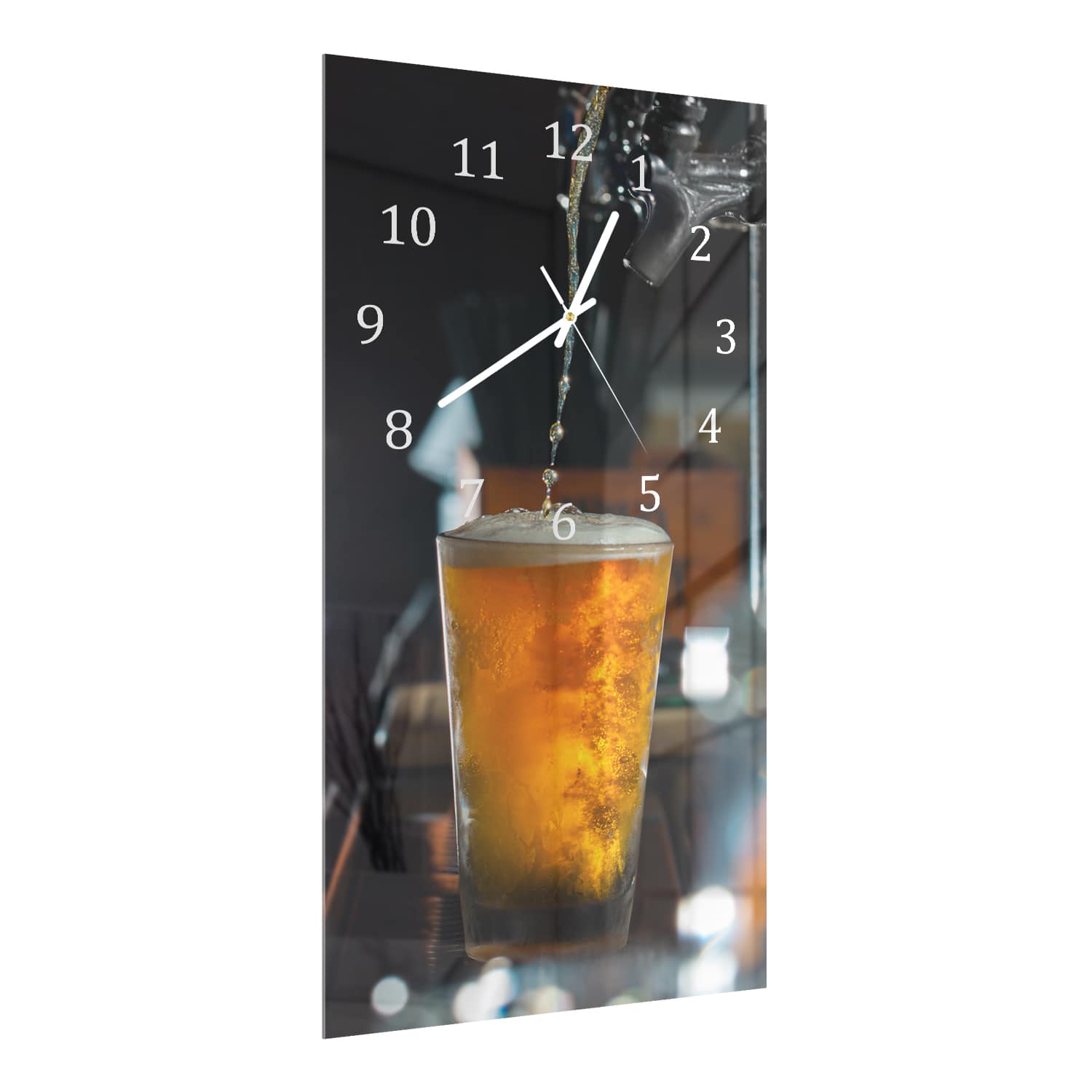 Wandklok 30x60  - Gehard Glas - Vers Getapt Bier