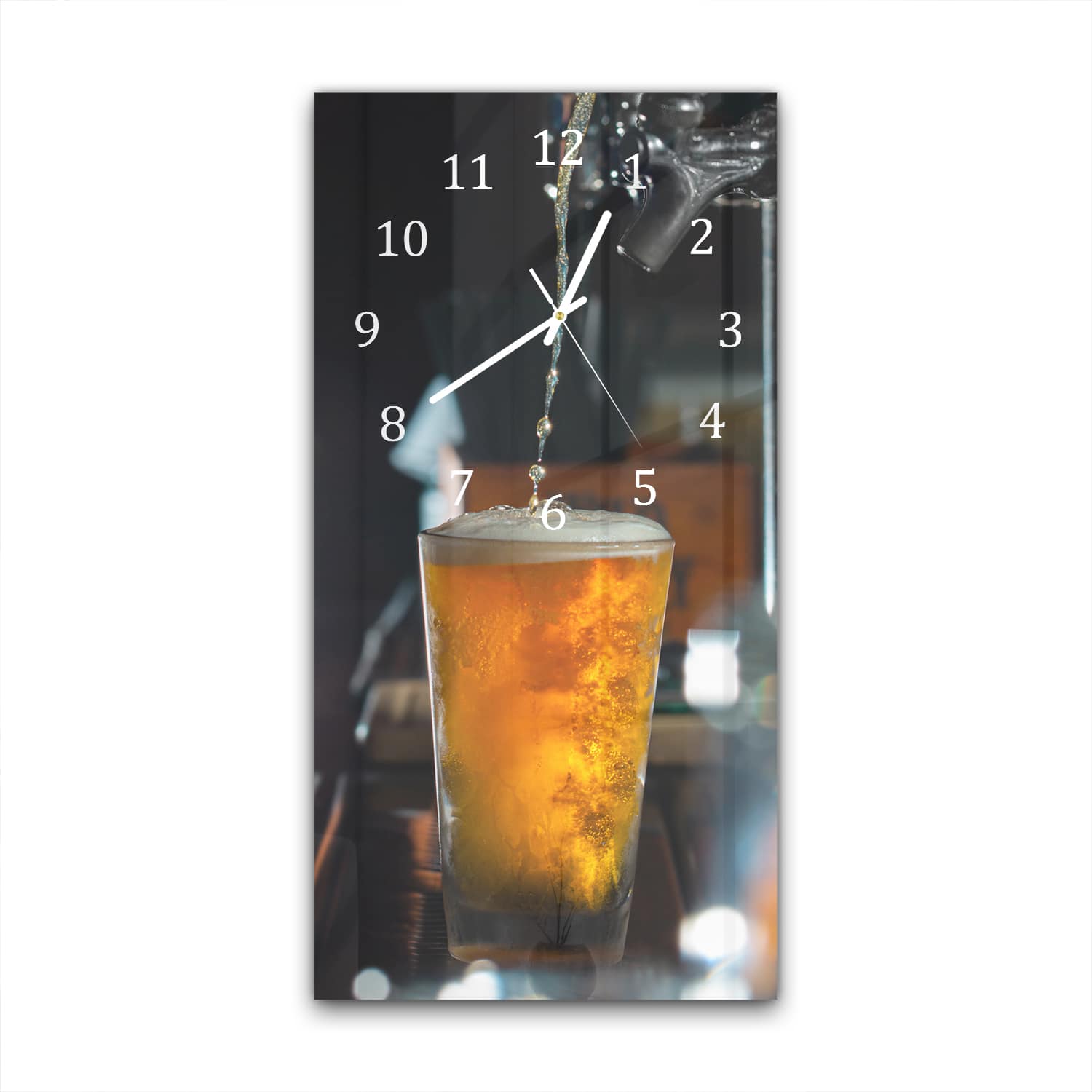 Wandklok 30x60  - Gehard Glas - Vers Getapt Bier