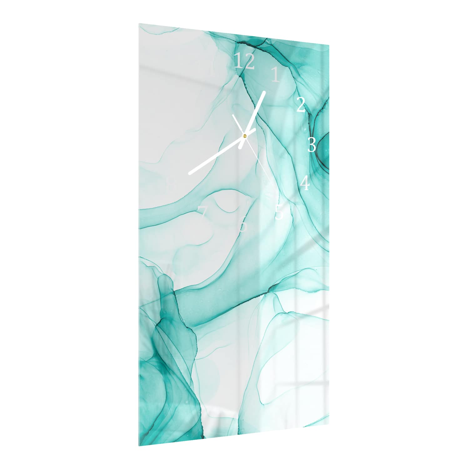 Wandklok 30x60  - Gehard Glas - Aqua Marmer