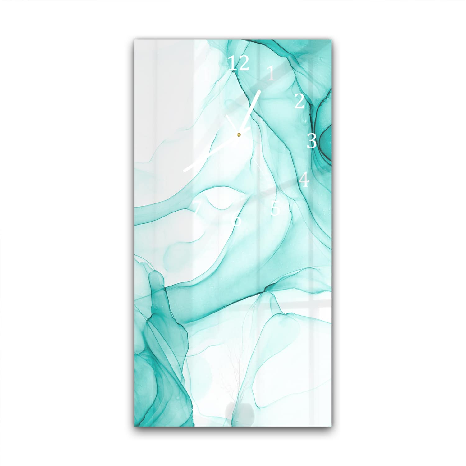 Wandklok 30x60  - Gehard Glas - Aqua Marmer