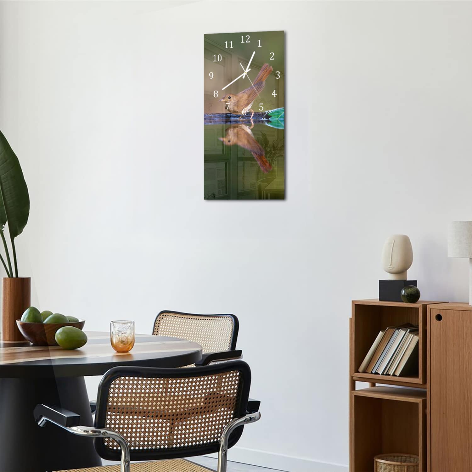 Wandklok 30x60  - Gehard Glas - Nachtegaal