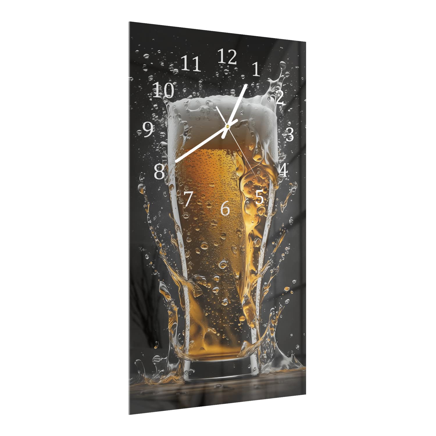 Wandklok 30x60  - Gehard Glas - Bier Explosie