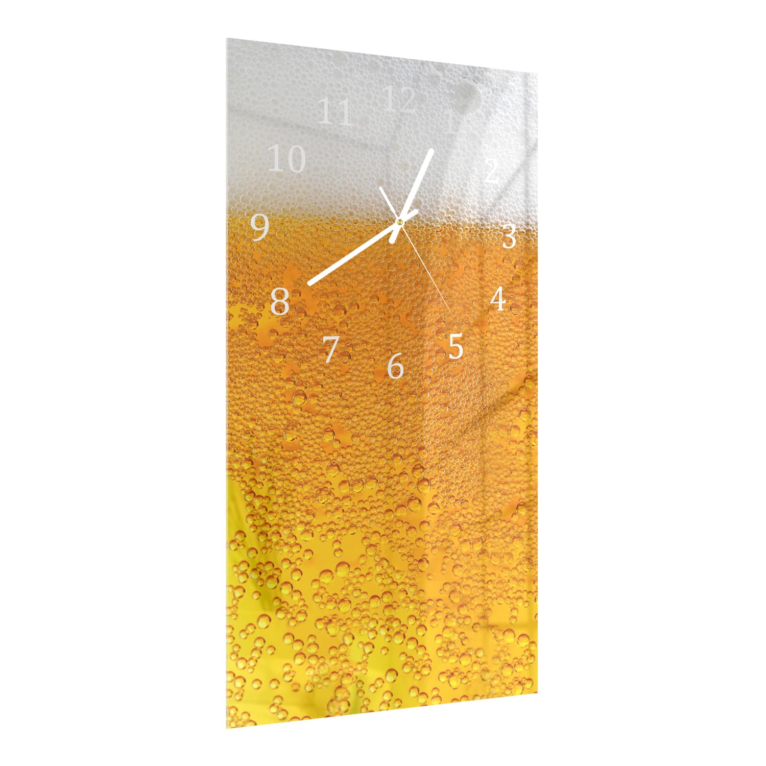 Wandklok 30x60  - Gehard Glas - Bier