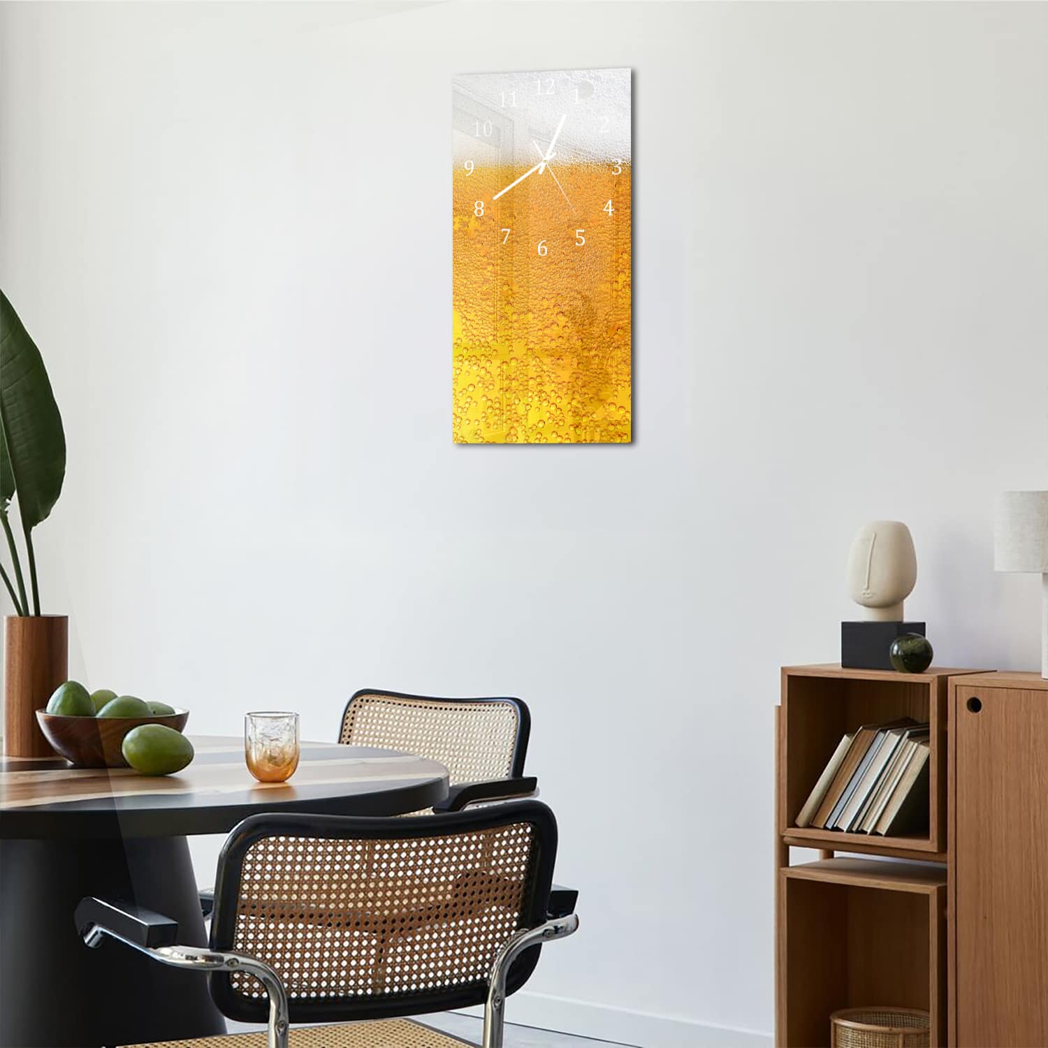 Wandklok 30x60  - Gehard Glas - Bier