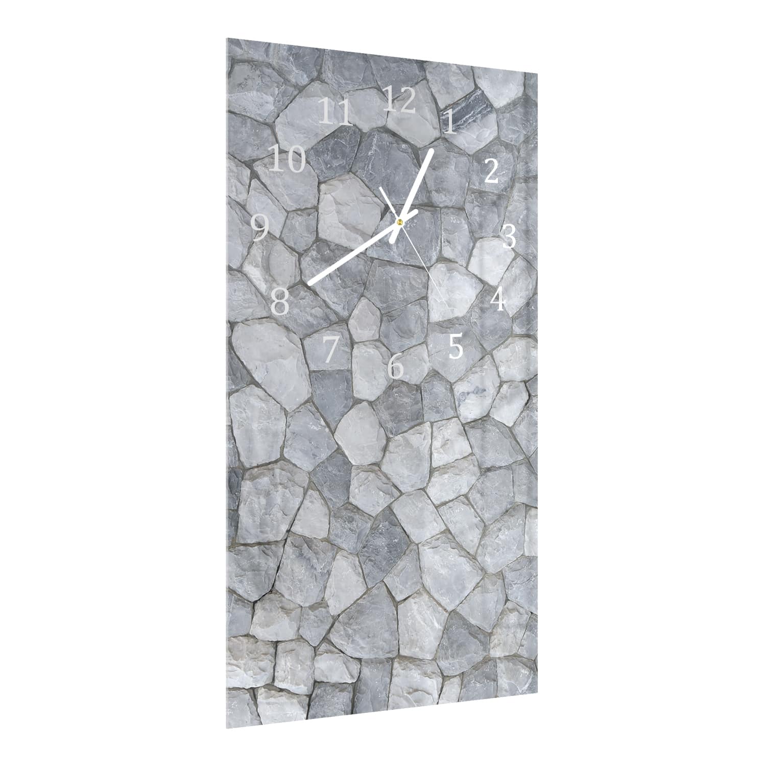 Wandklok 30x60  - Gehard Glas - Decoratieve Leistenen Muur