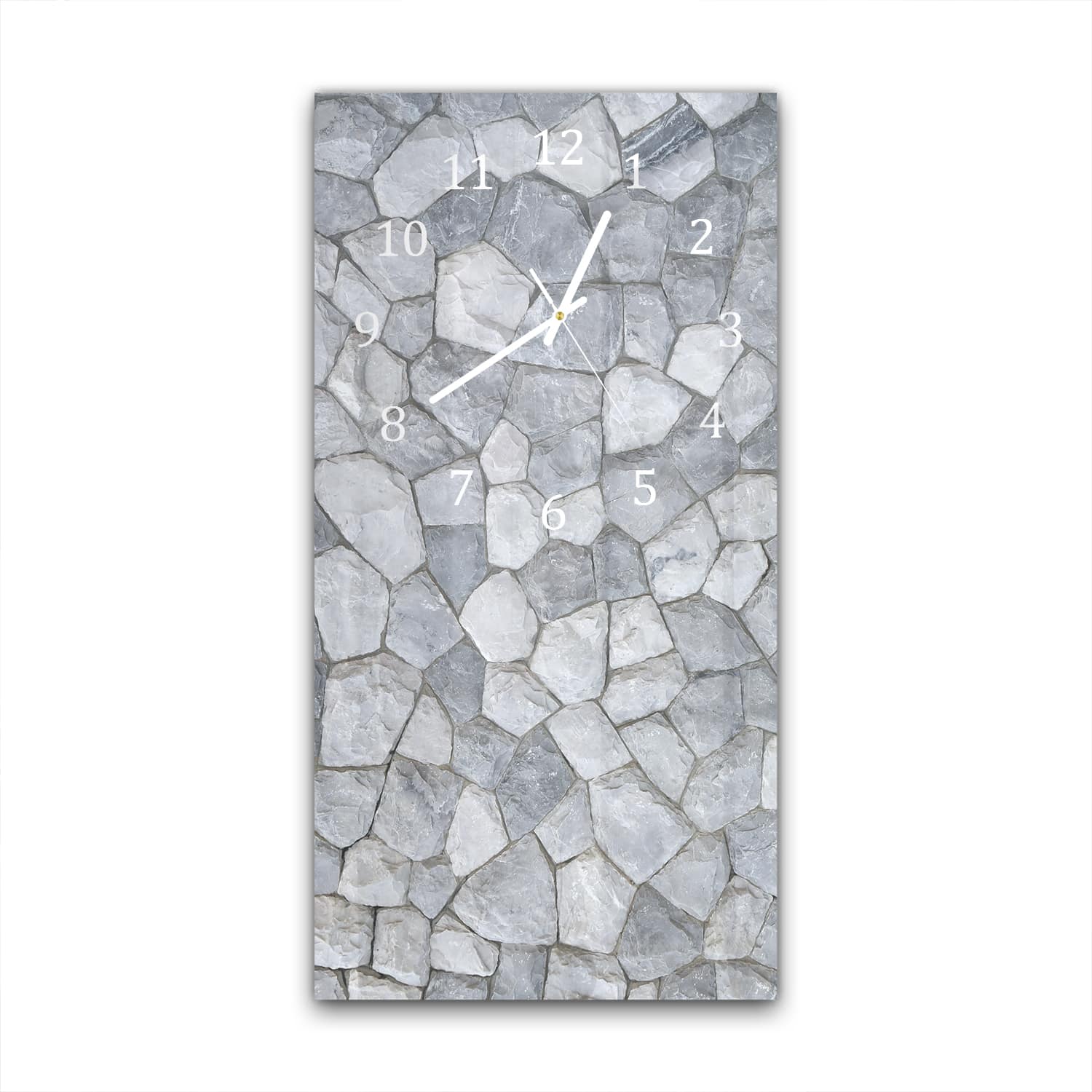 Wandklok 30x60  - Gehard Glas - Decoratieve Leistenen Muur