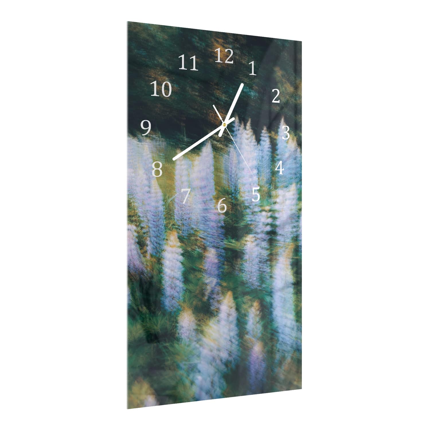 Wandklok 30x60  - Gehard Glas - Dromerige Bloemen