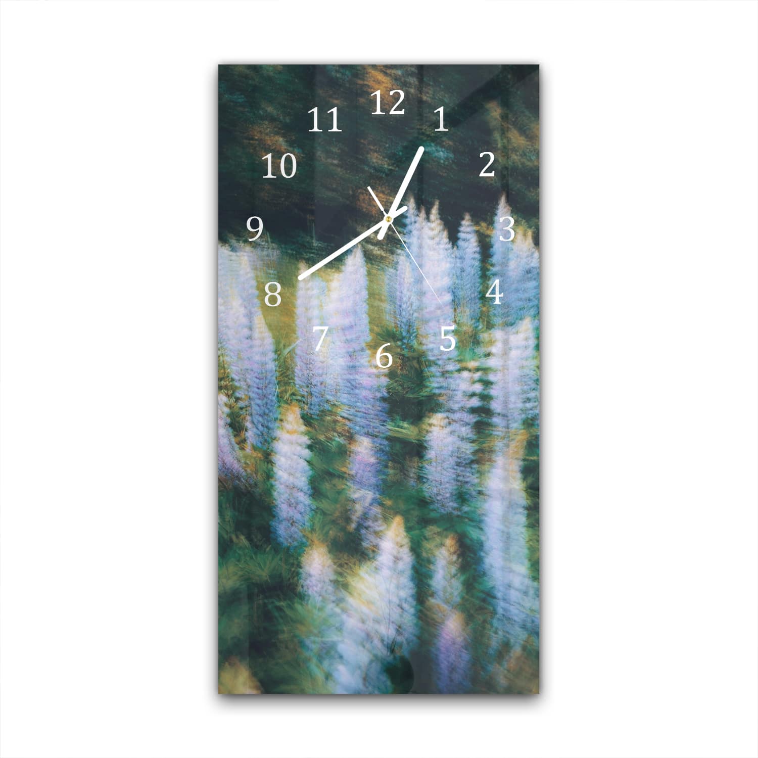 Wandklok 30x60  - Gehard Glas - Dromerige Bloemen