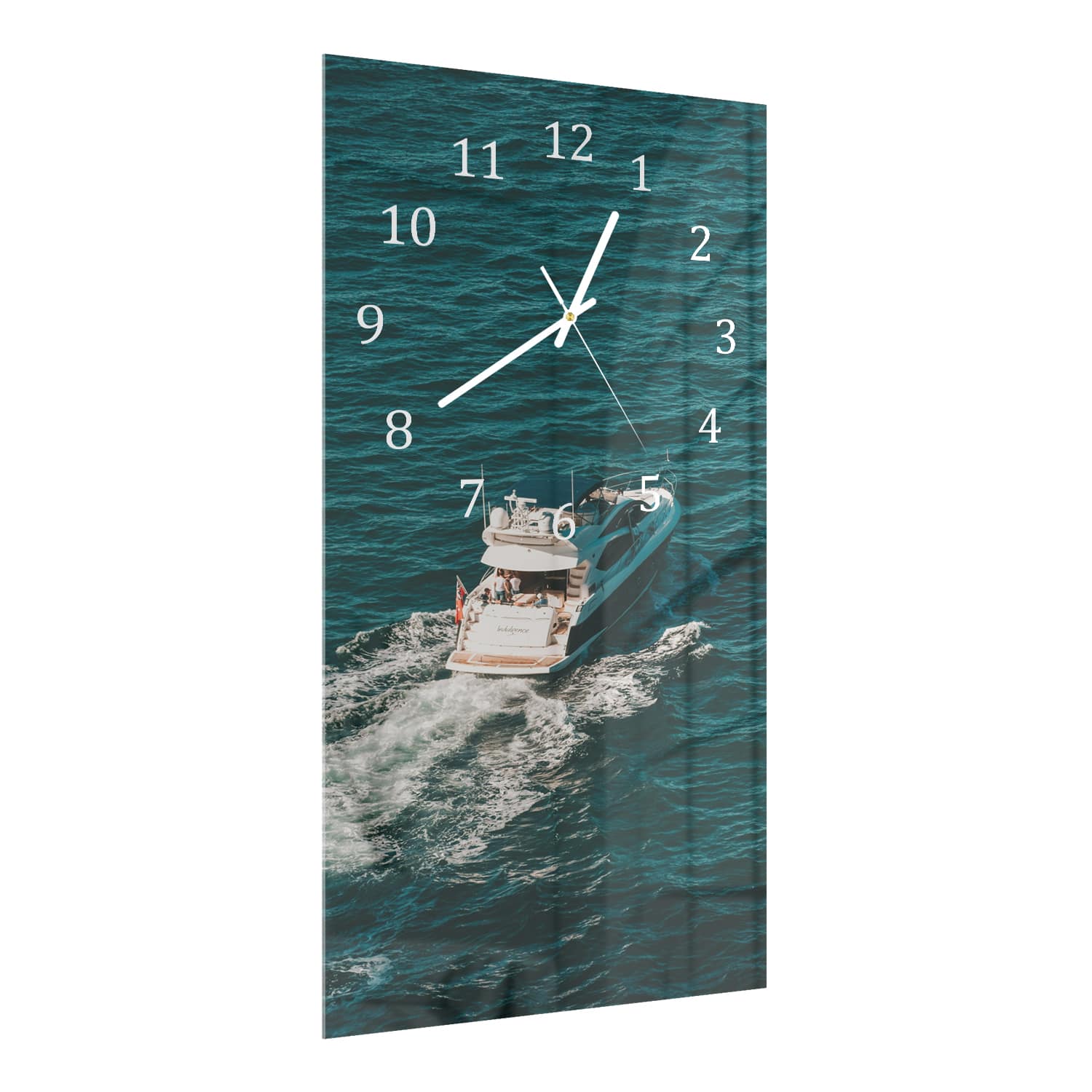 Wandklok 30x60  - Gehard Glas - Yacht op het water