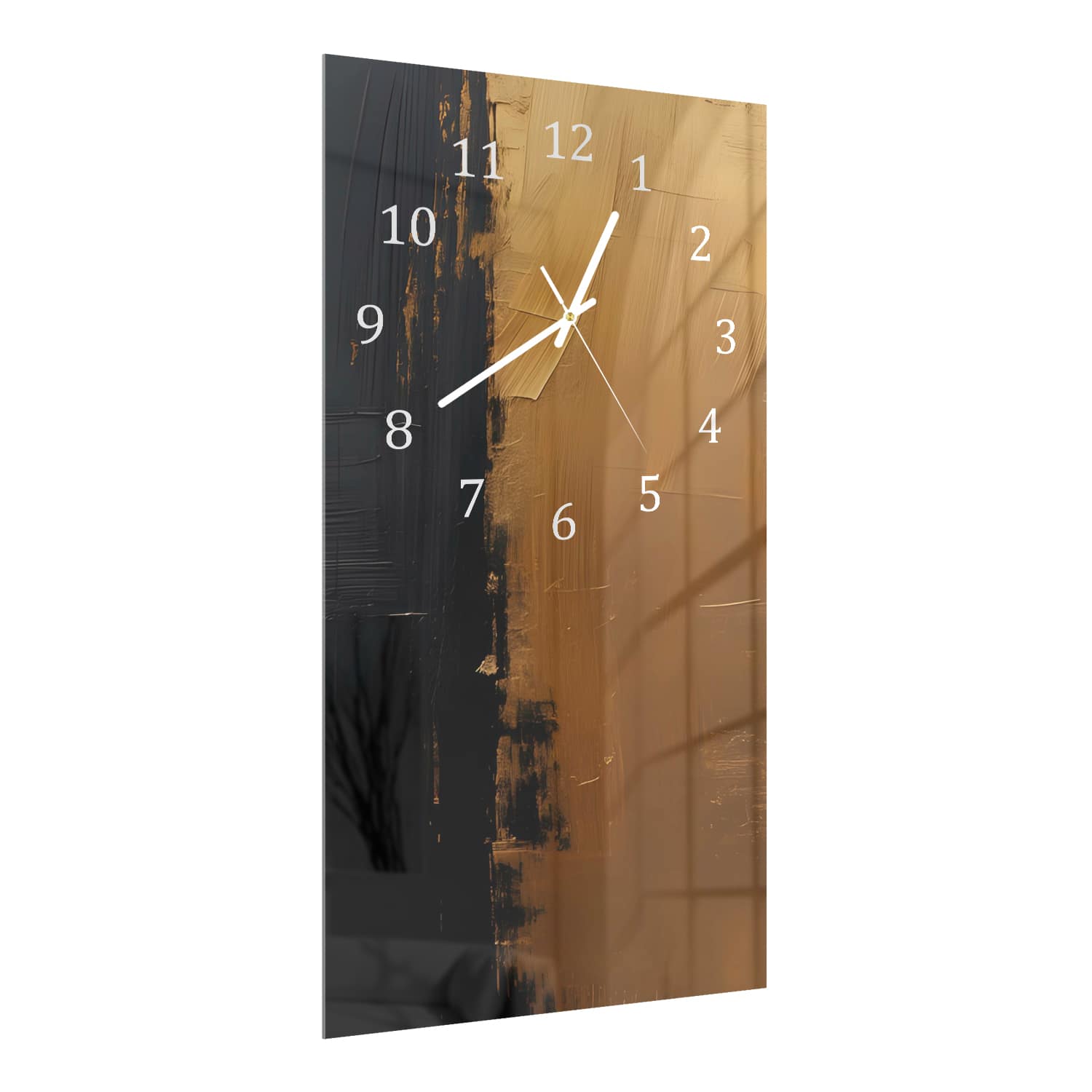 Wandklok 30x60  - Gehard Glas - Gouden Stroken