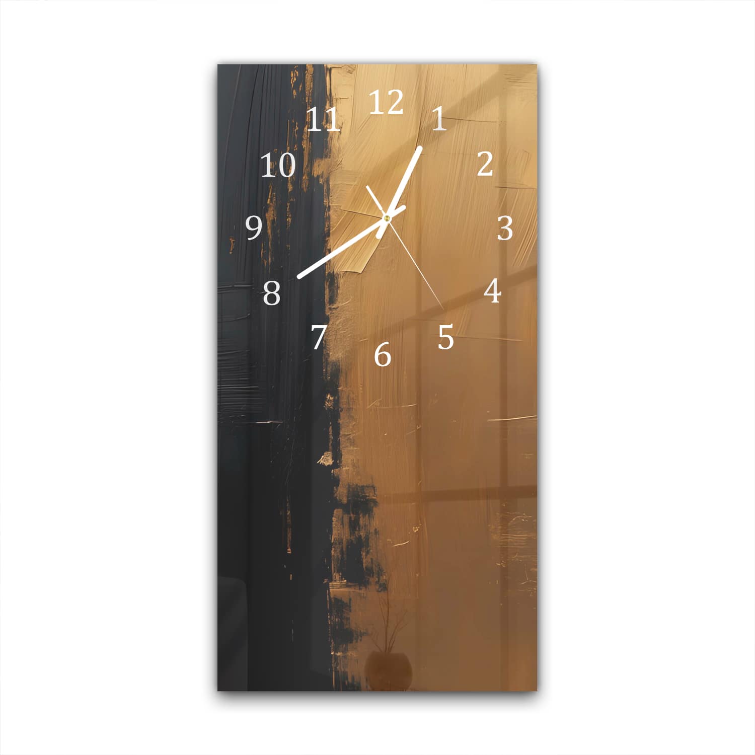 Wandklok 30x60  - Gehard Glas - Gouden Stroken