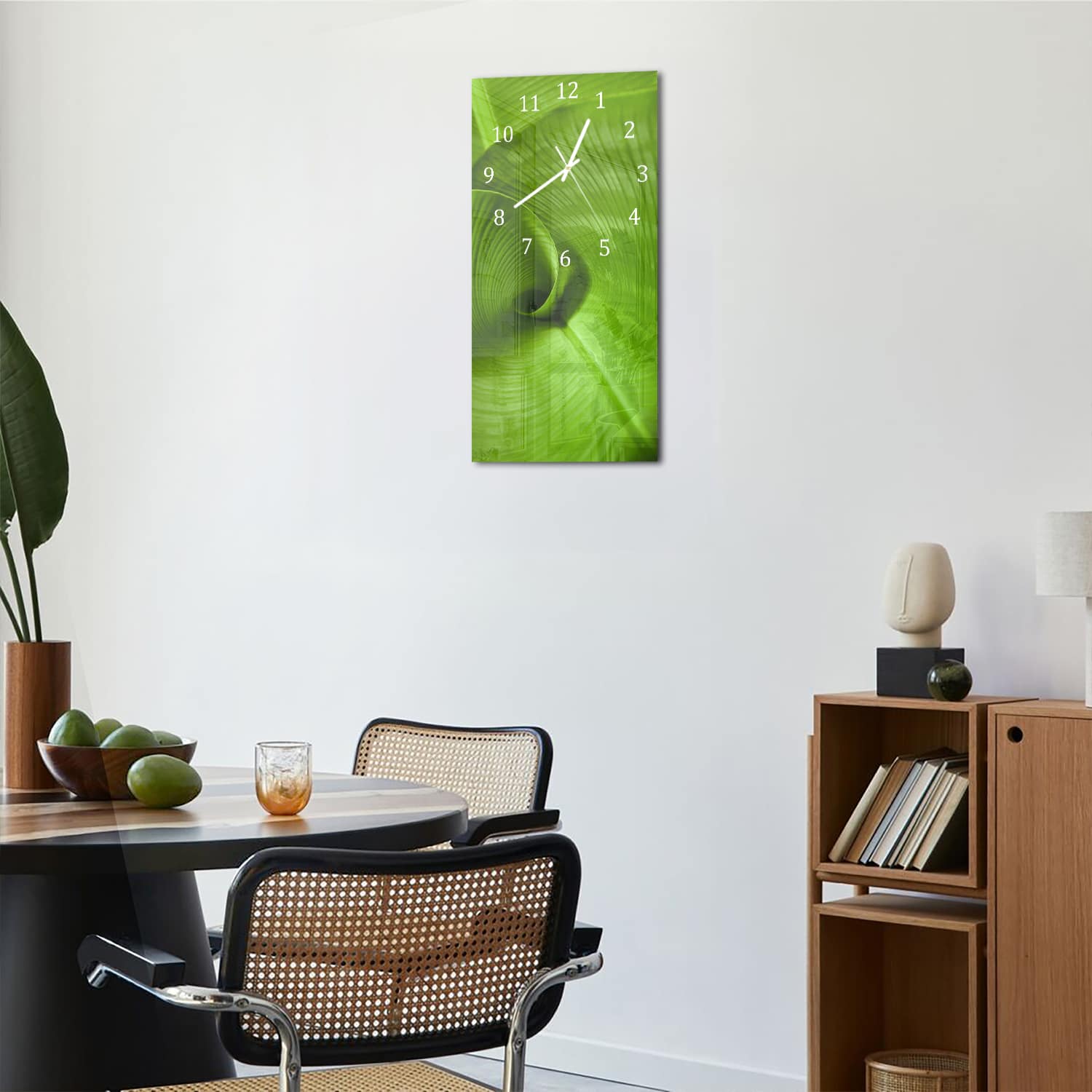Wandklok 30x60  - Gehard Glas - Bananenblad