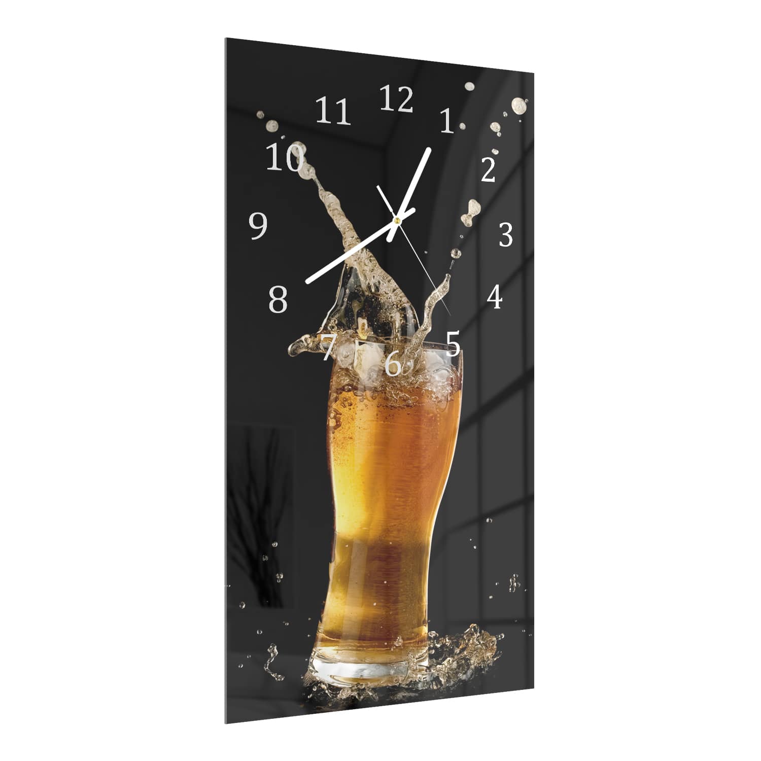 Wandklok 30x60  - Gehard Glas - Bier Splash