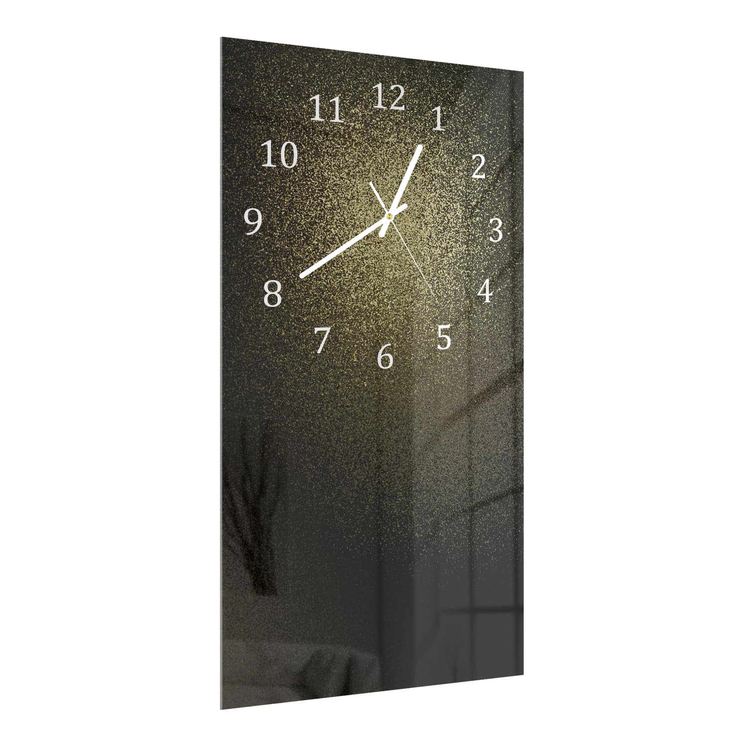 Wandklok 30x60  - Gehard Glas - Subtiele Gouden Gloed