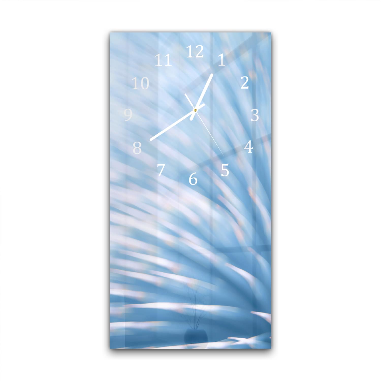 Wandklok 30x60  - Gehard Glas - Blauwe Punten