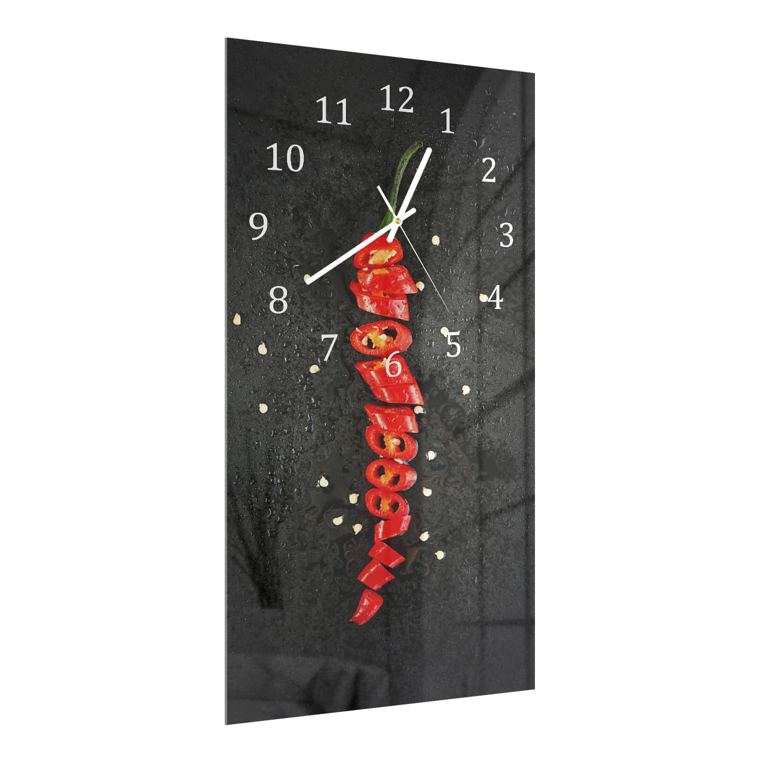 Wandklok 30x60  - Gehard Glas - Gesneden Peper