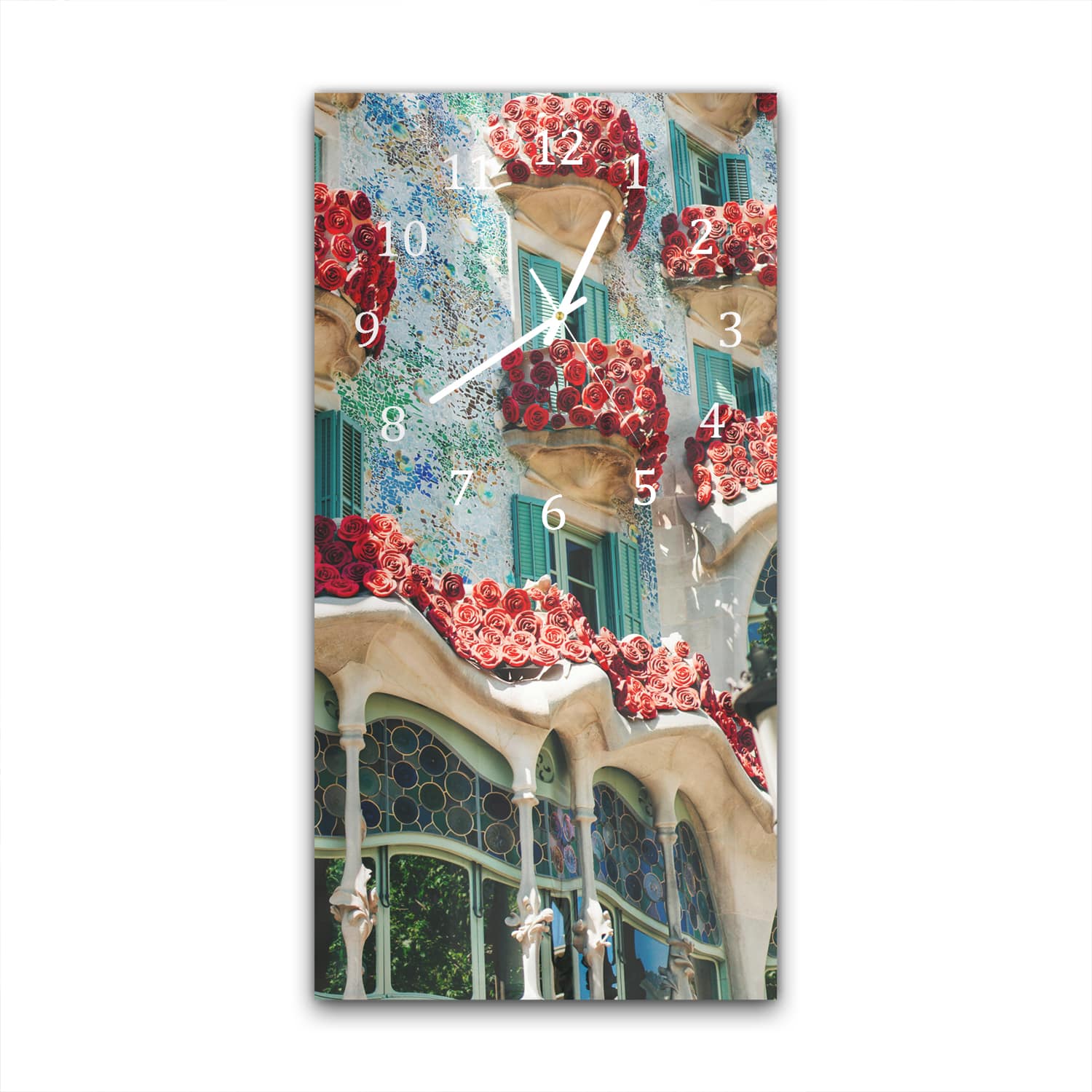 Wandklok 30x60  - Gehard Glas - Casa Batlló in Bloei