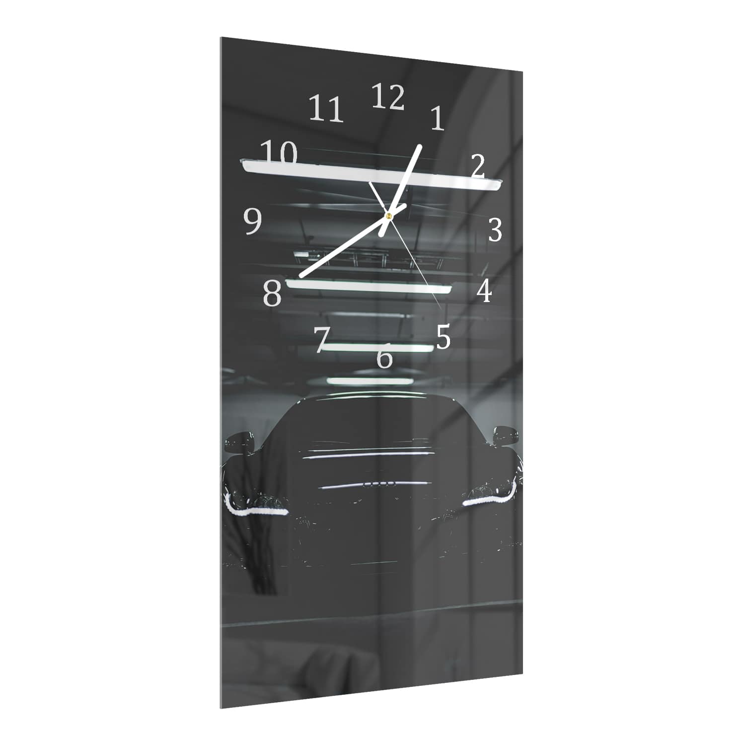 Wandklok 30x60  - Gehard Glas - Audi R8 Zwart