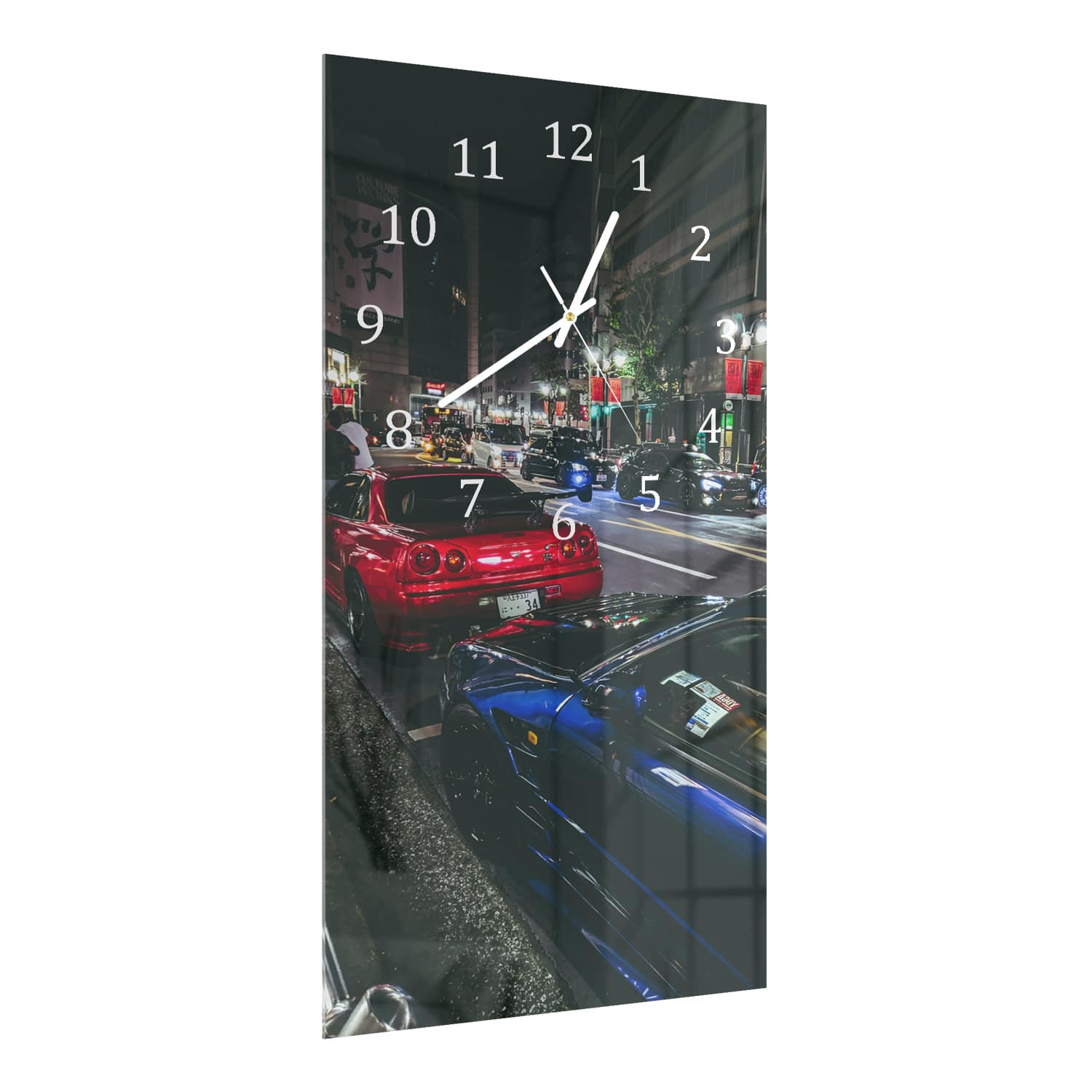 Wandklok 30x60  - Gehard Glas - Japanse Auto's