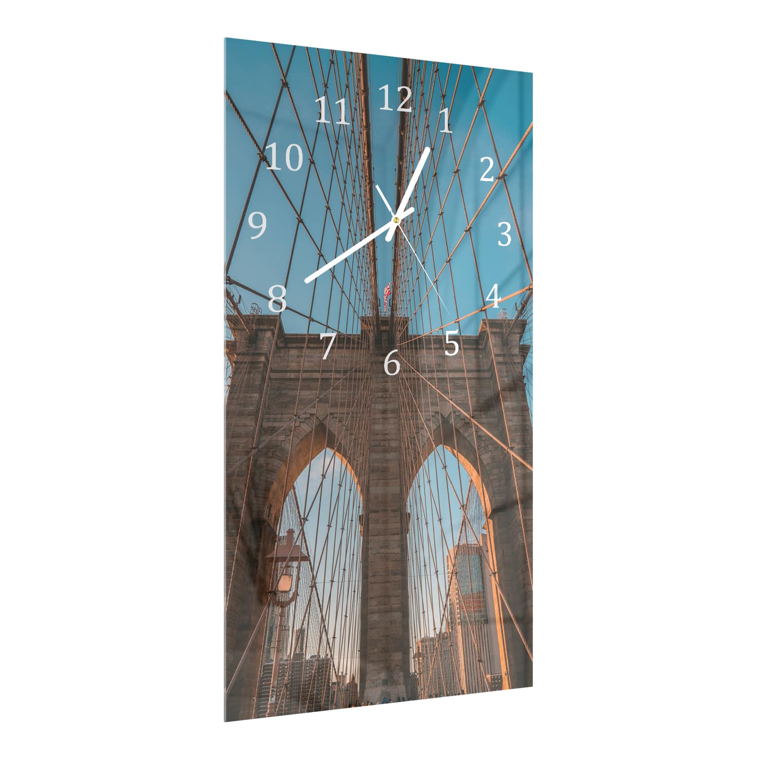 Wandklok 30x60  - Gehard Glas - Brooklyn Bridge