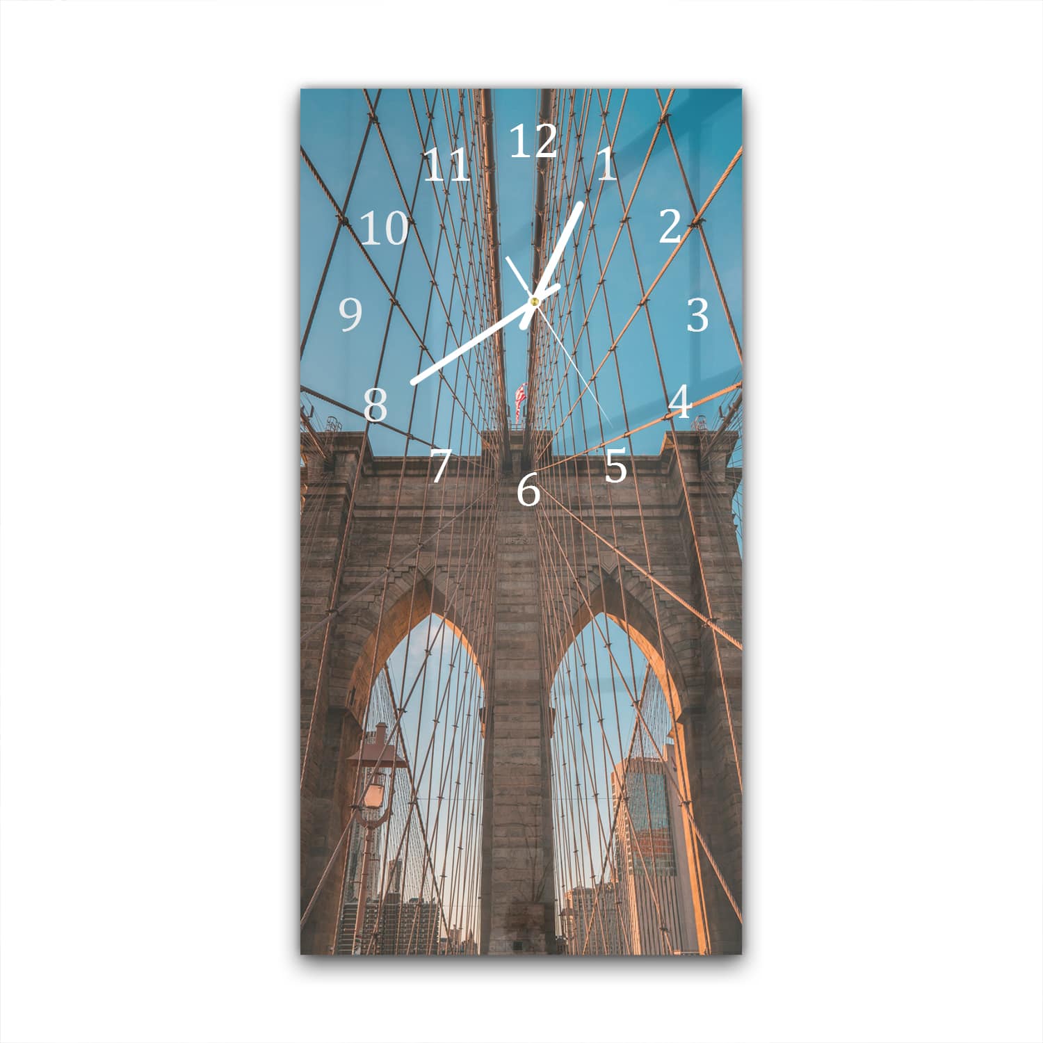 Wandklok 30x60  - Gehard Glas - Brooklyn Bridge