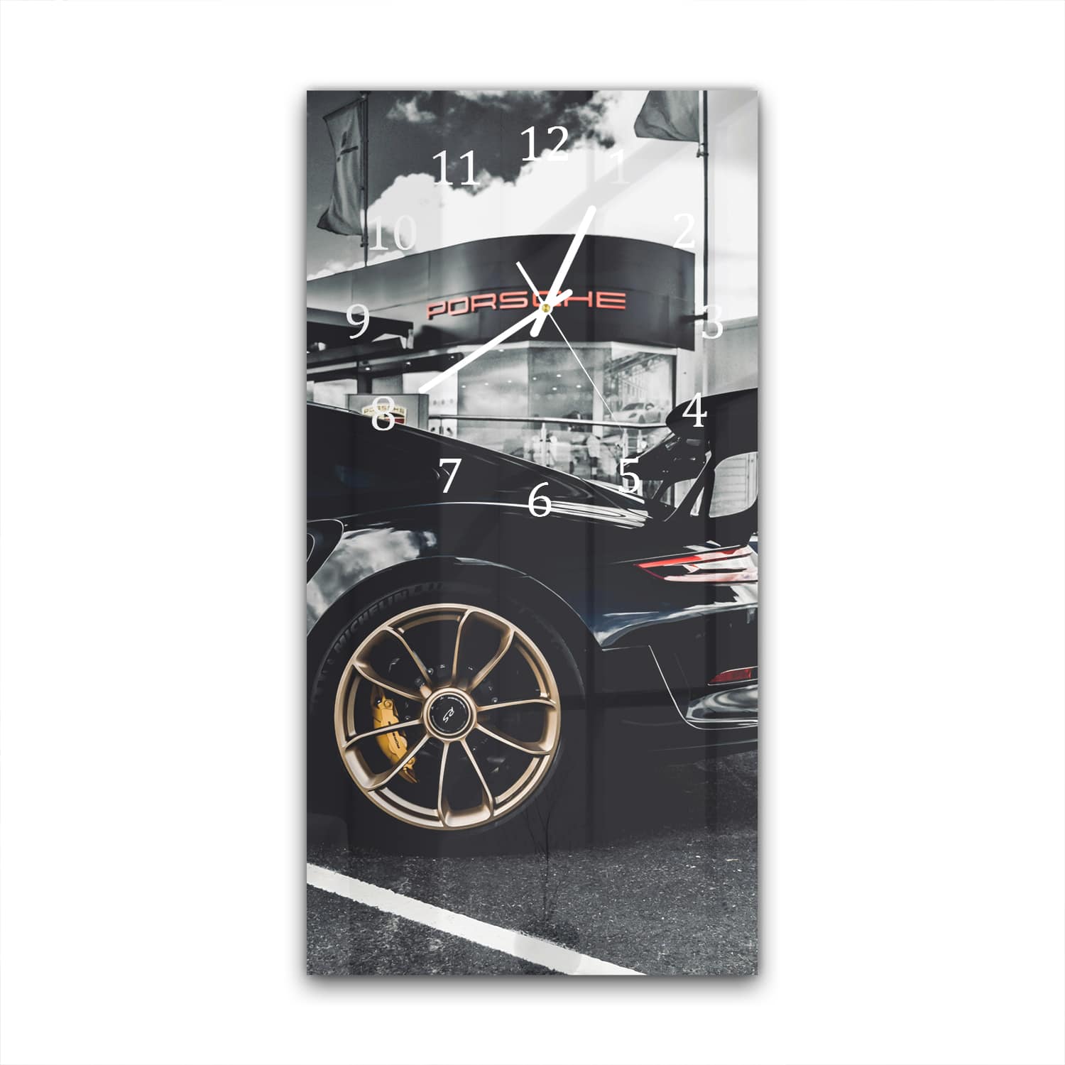 Wandklok 30x60  - Gehard Glas - Porsche GT3 RS