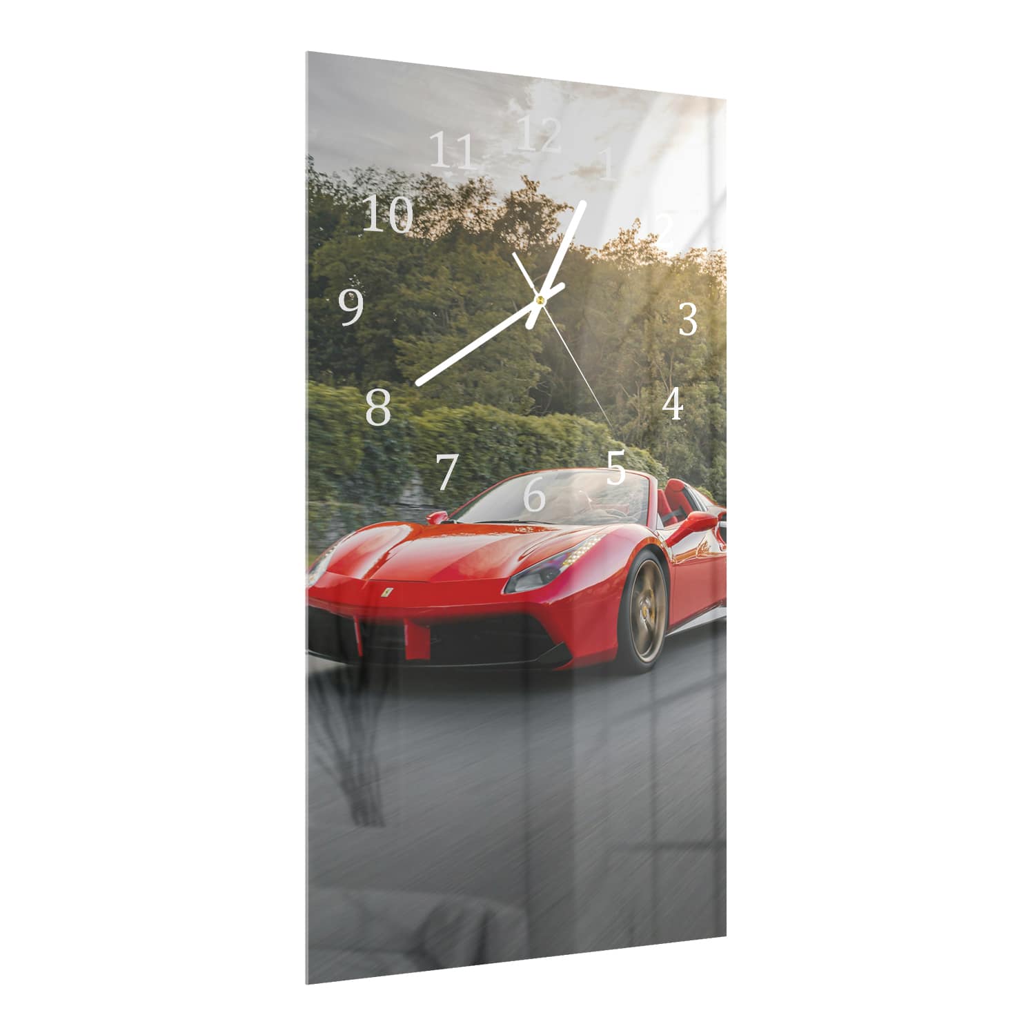 Wandklok 30x60  - Gehard Glas - Ferrari op de Weg