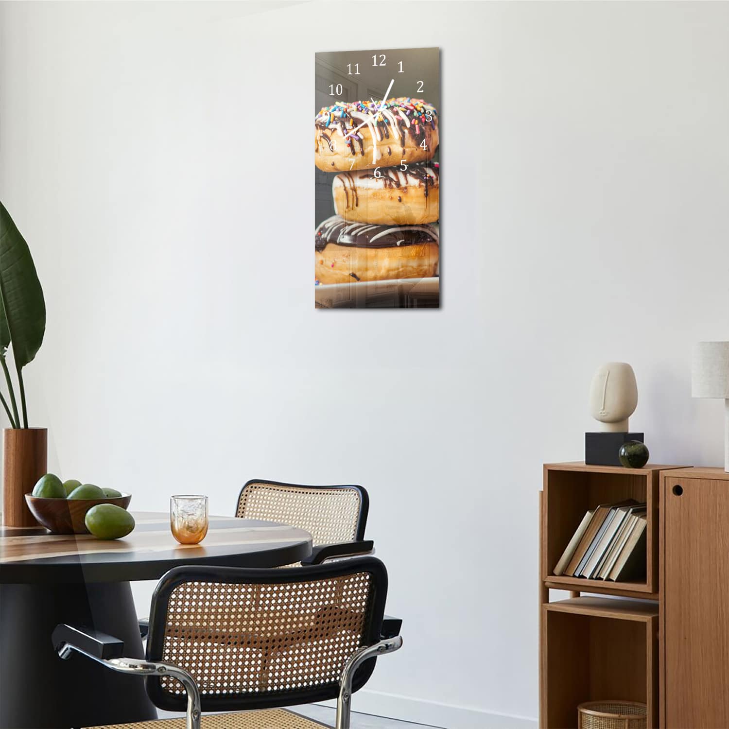 Wandklok 30x60  - Gehard Glas - Donuts