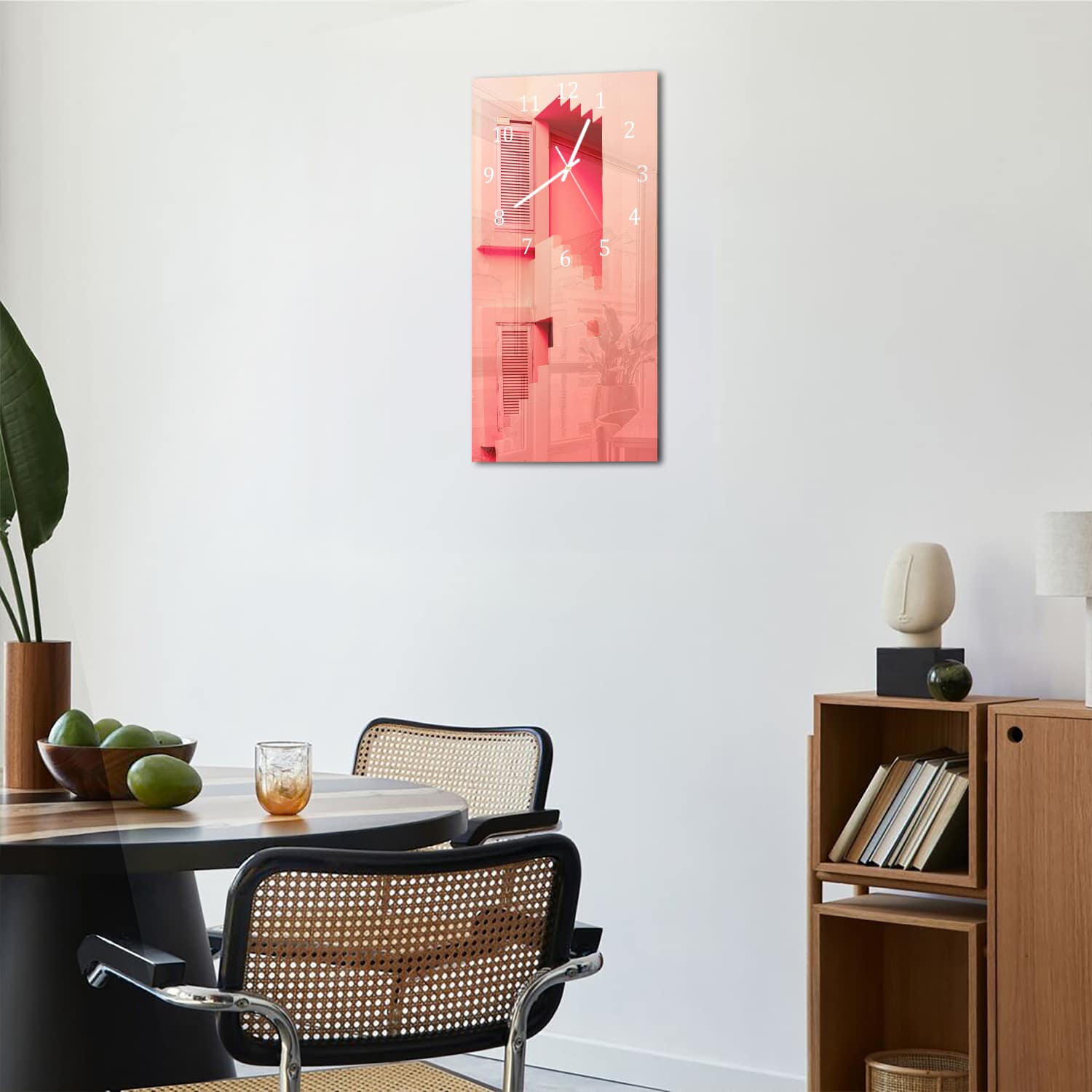 Wandklok 30x60  - Gehard Glas - Abstracte Trappen