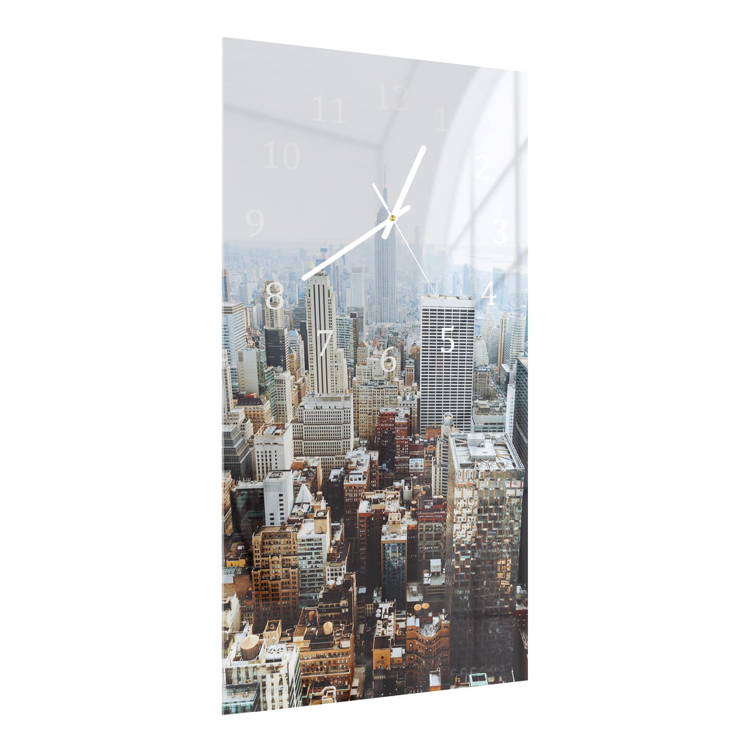 Wandklok 30x60  - Gehard Glas - New York Skyline