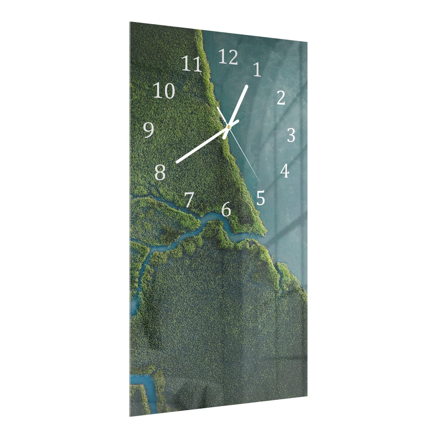 Wandklok 30x60  - Gehard Glas - Mangrovebos van Bovenaf