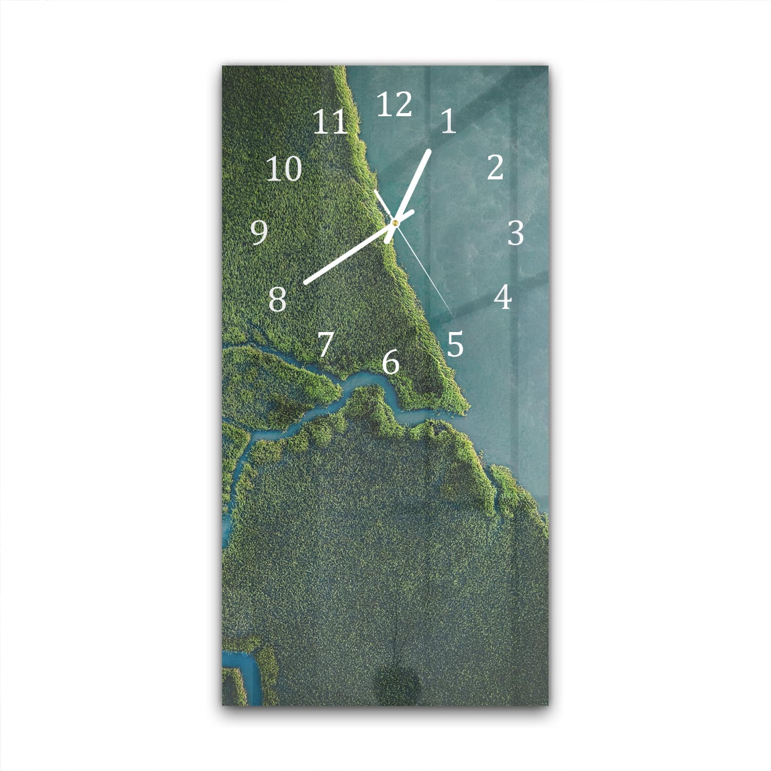 Wandklok 30x60  - Gehard Glas - Mangrovebos van Bovenaf