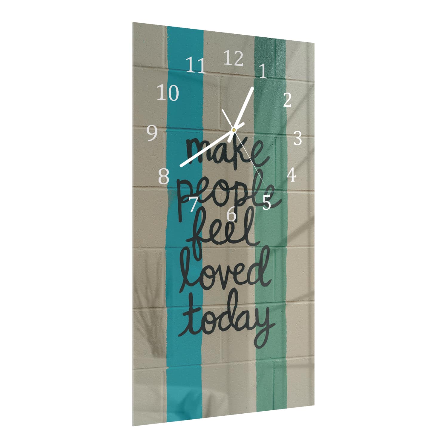 Wandklok 30x60  - Gehard Glas - Make People Feel Loved Today