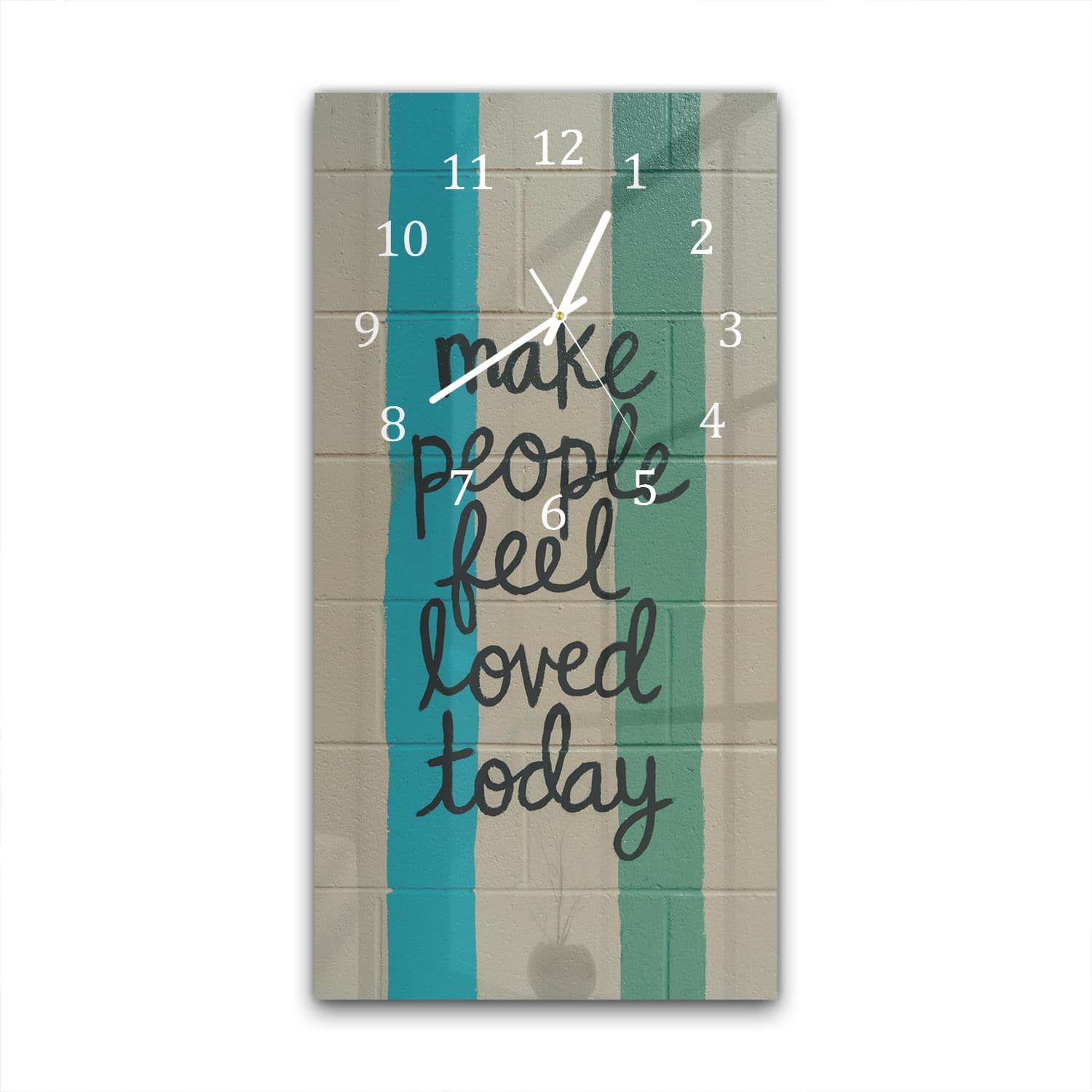 Wandklok 30x60  - Gehard Glas - Make People Feel Loved Today