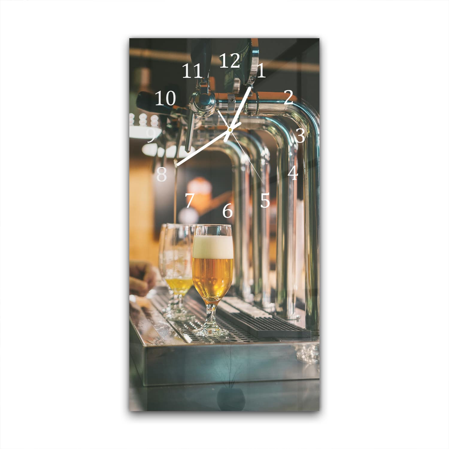 Wandklok 30x60  - Gehard Glas - Bier aan de Tap