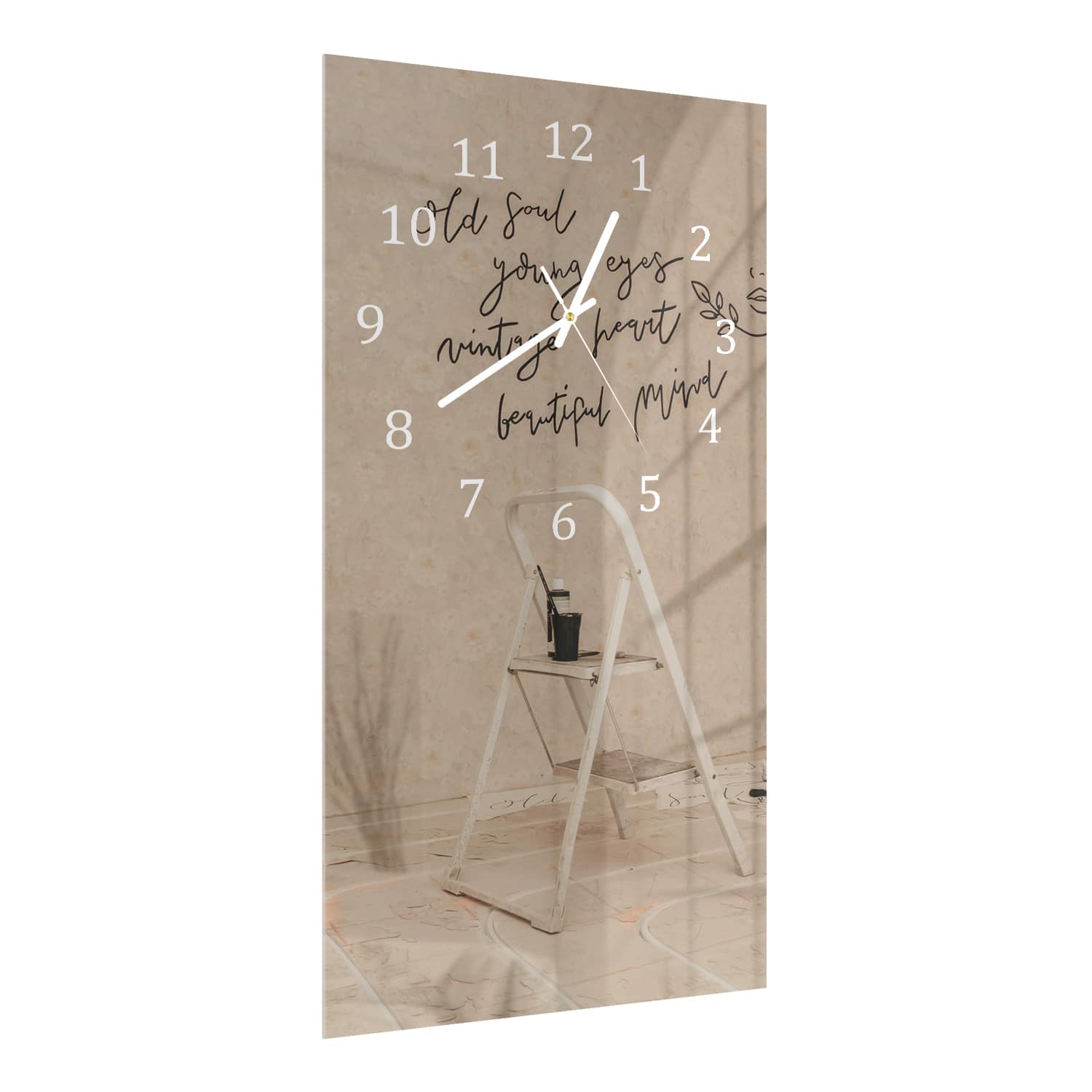 Wandklok 30x60  - Gehard Glas - Quote op de Muur