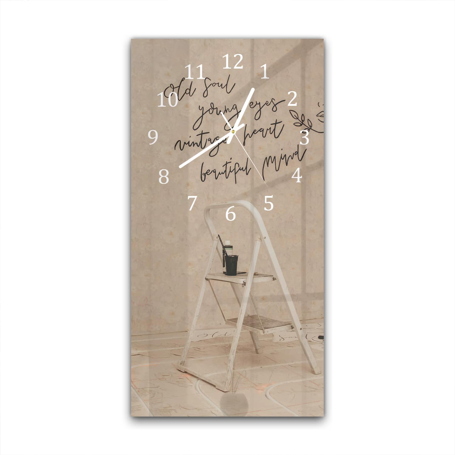 Wandklok 30x60  - Gehard Glas - Quote op de Muur