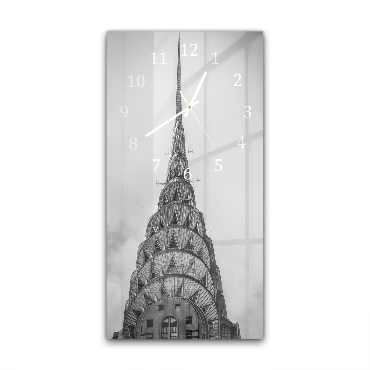 Wandklok 30x60  - Gehard Glas - Kathedraal in Zwart-Wit