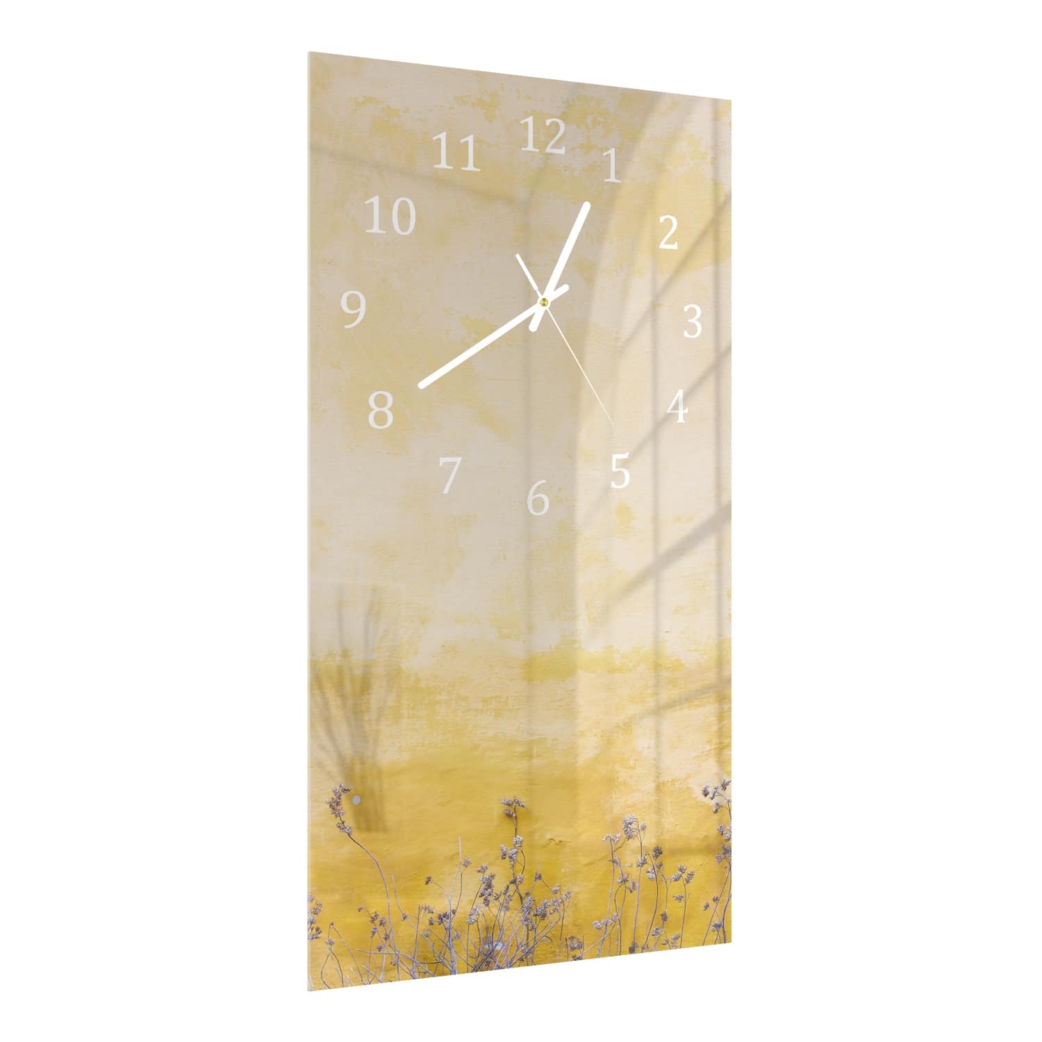 Wandklok 30x60  - Gehard Glas - Waterverf op Muur