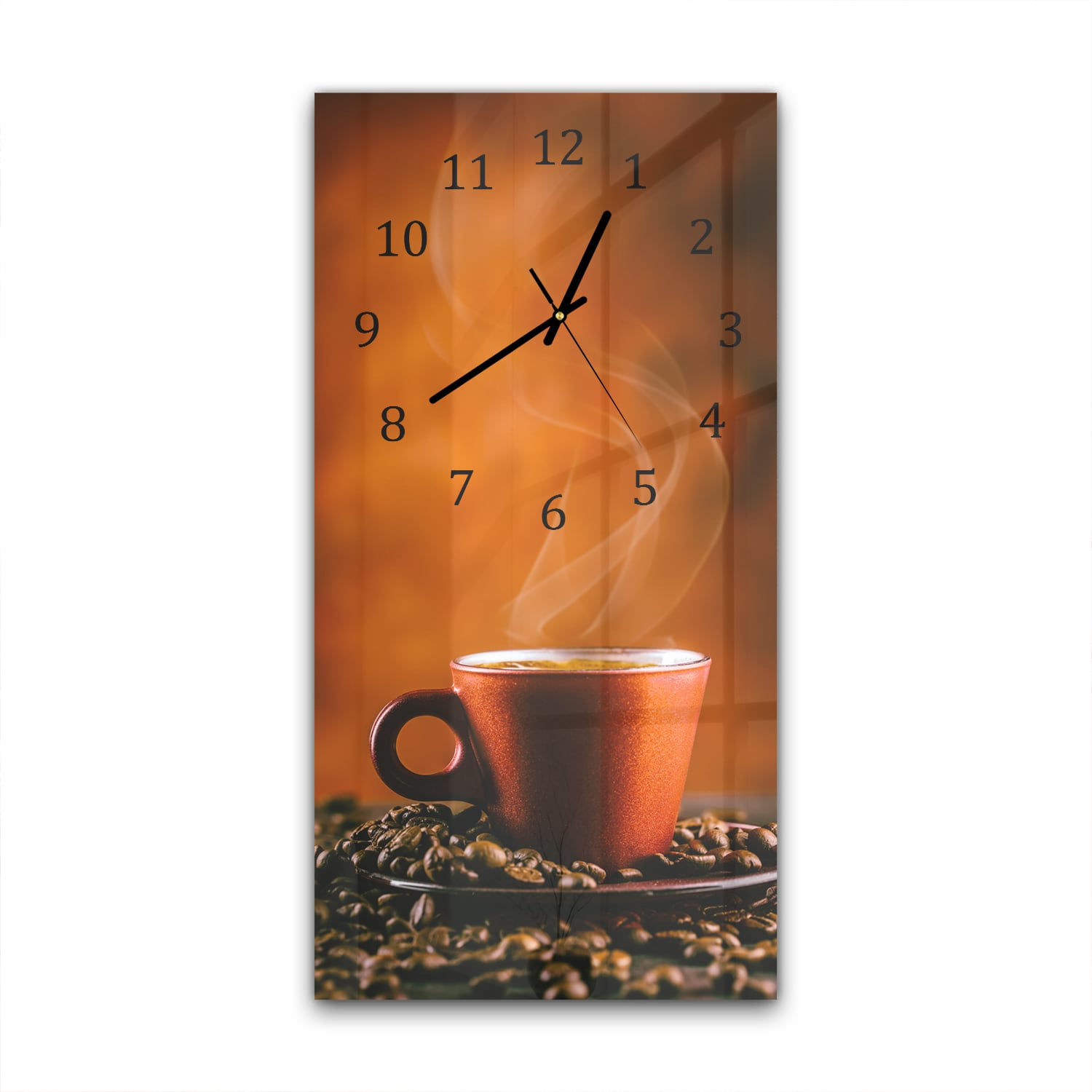 Wandklok 30x60  - Gehard Glas - Koffie Aroma