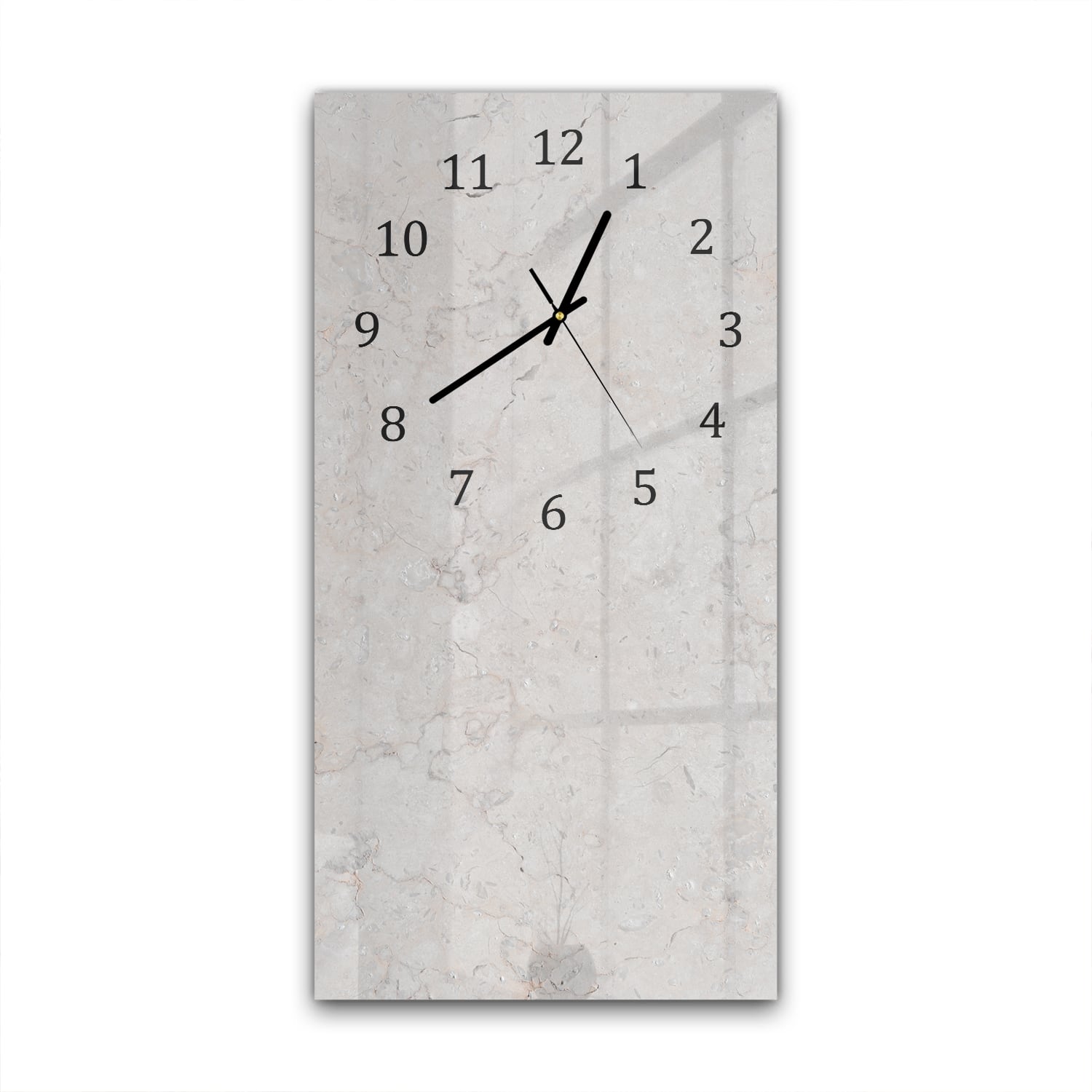 Wandklok 30x60  - Gehard Glas - Klassieke Beige Marmer