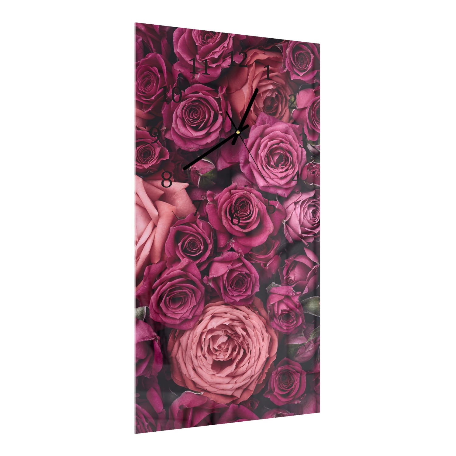 Wandklok 30x60  - Gehard Glas - Achtergronden van Rozen