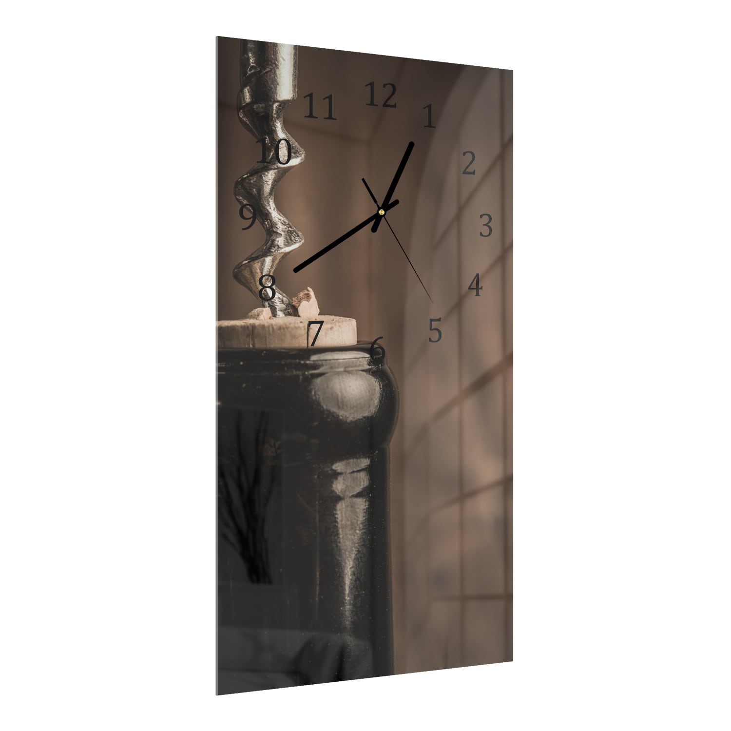 Wandklok 30x60  - Gehard Glas - Wijnfles Openen