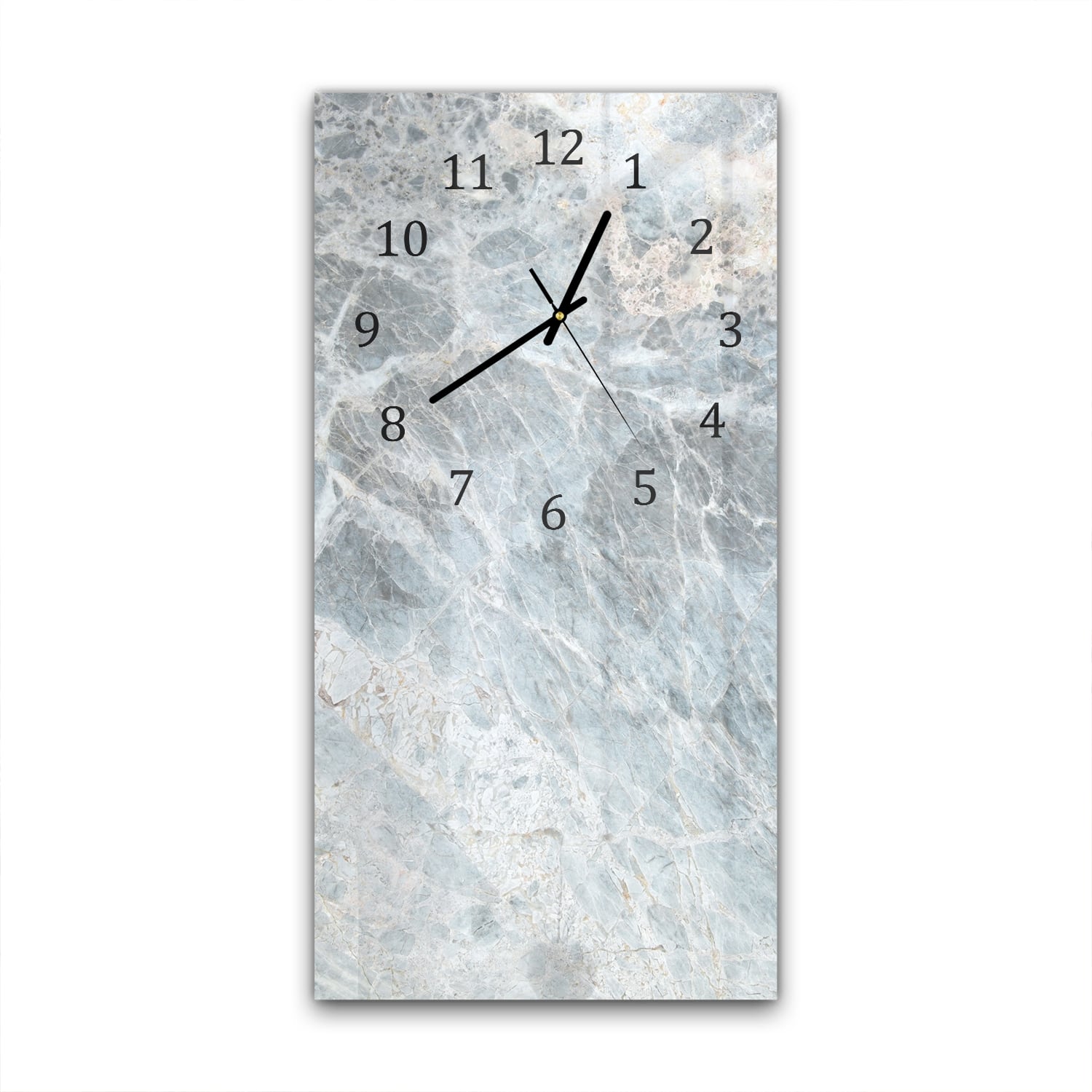 Wandklok 30x60  - Gehard Glas - Blauwgrijs Marmer