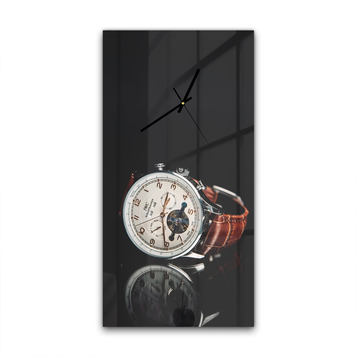 Wandklok 30x60  - Gehard Glas - Horloge