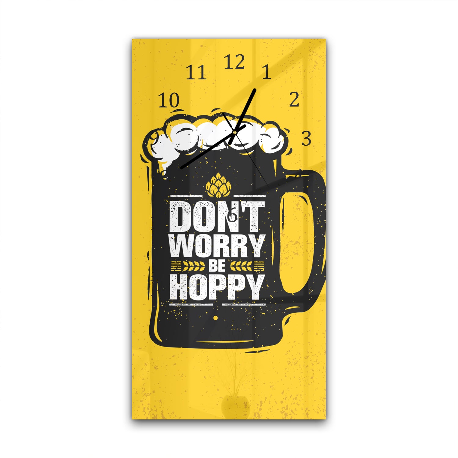 Wandklok 30x60  - Gehard Glas - Don't Worry Be Hoppy