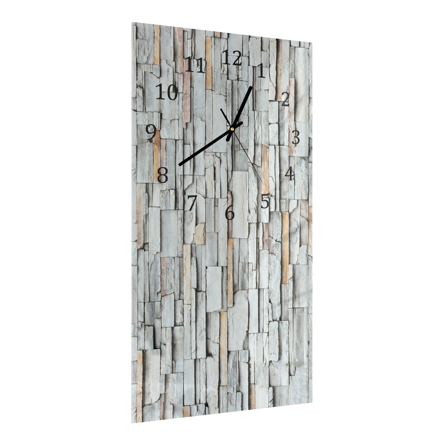 Wandklok 30x60  - Gehard Glas - Stenen Muur