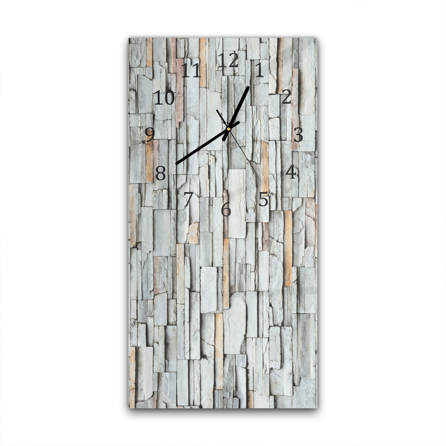 Wandklok 30x60  - Gehard Glas - Stenen Muur