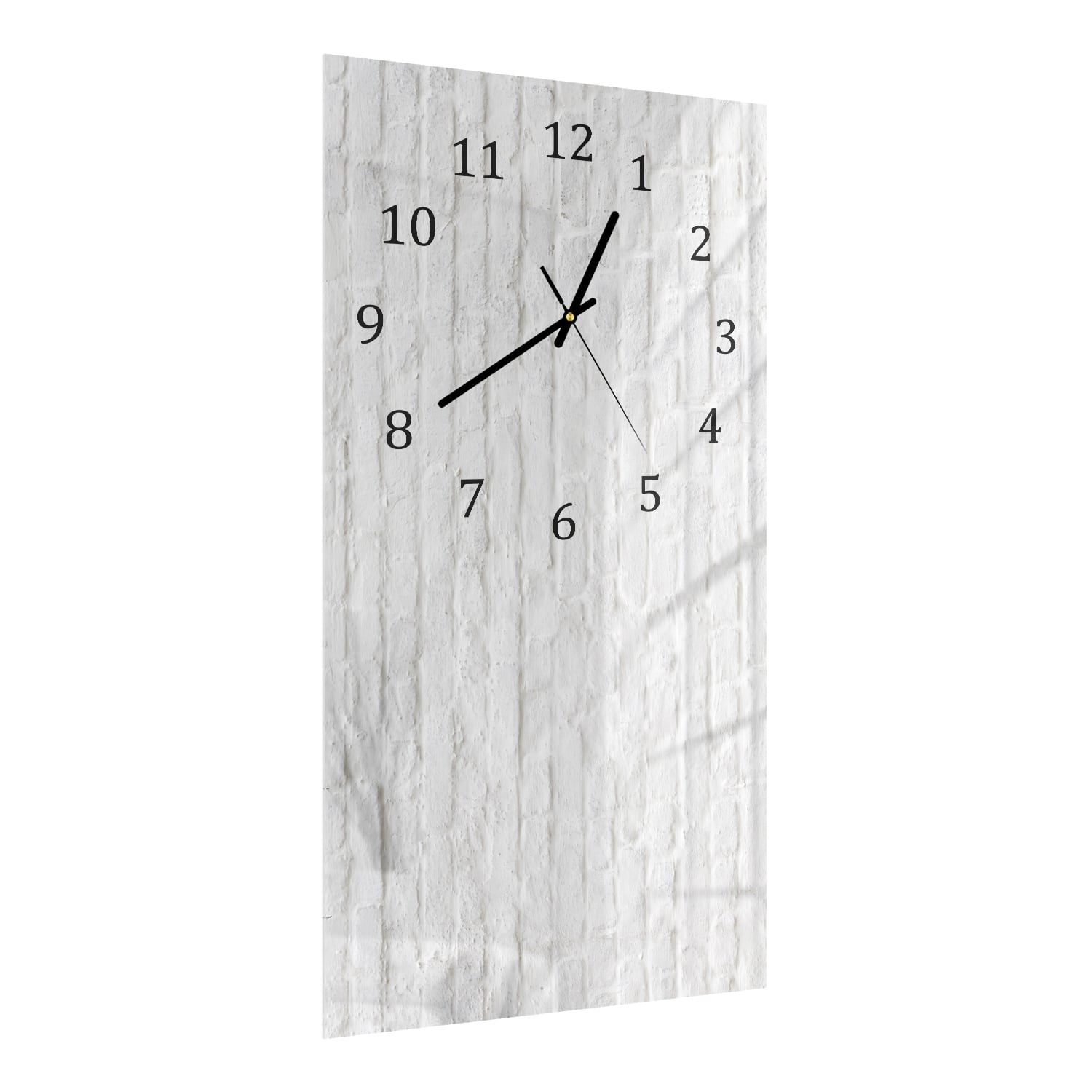 Wandklok 30x60  - Gehard Glas - Witte Stenen Muur