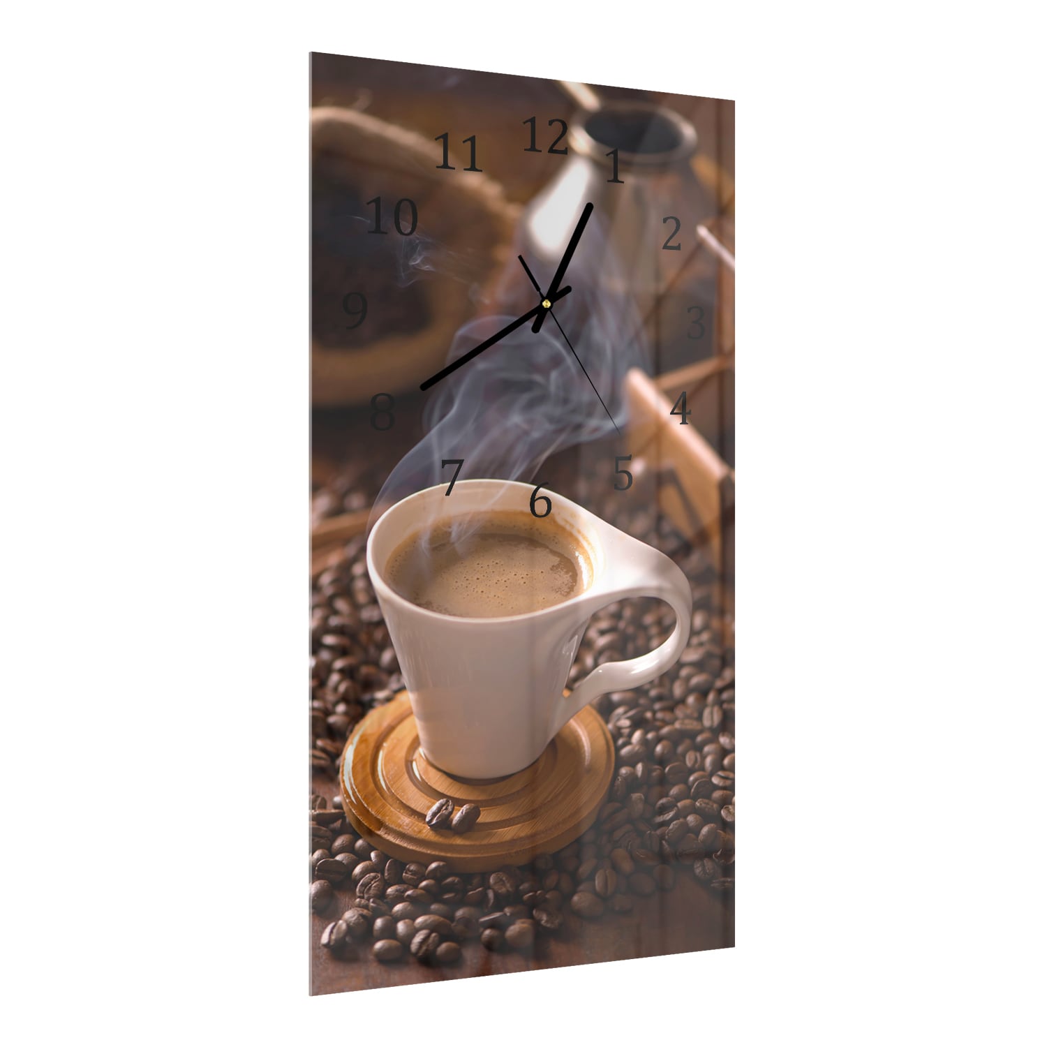 Wandklok 30x60  - Gehard Glas - Warme Kop Koffie